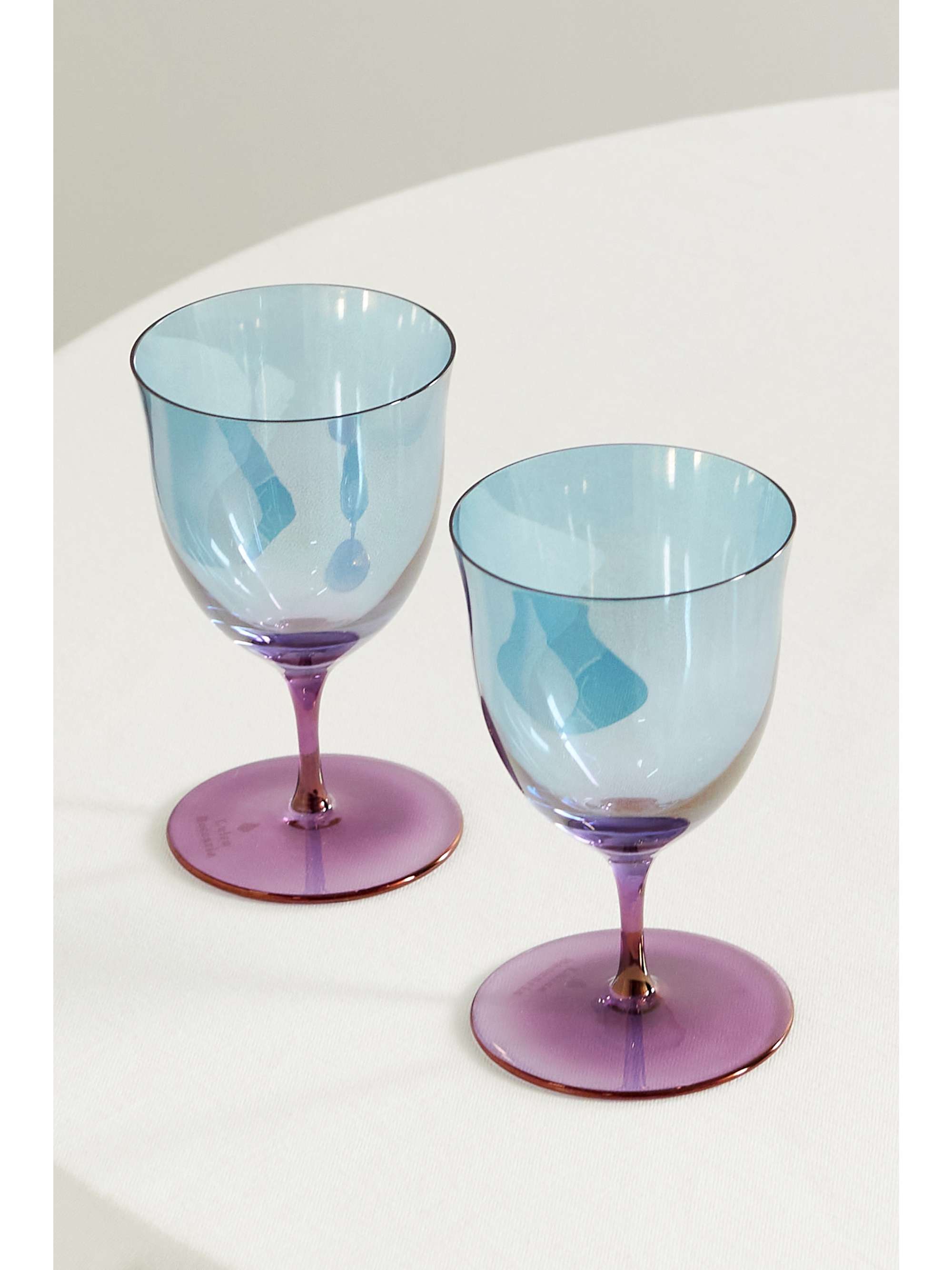 LUISA BECCARIA Set de deux verres à vin à effet dégradé