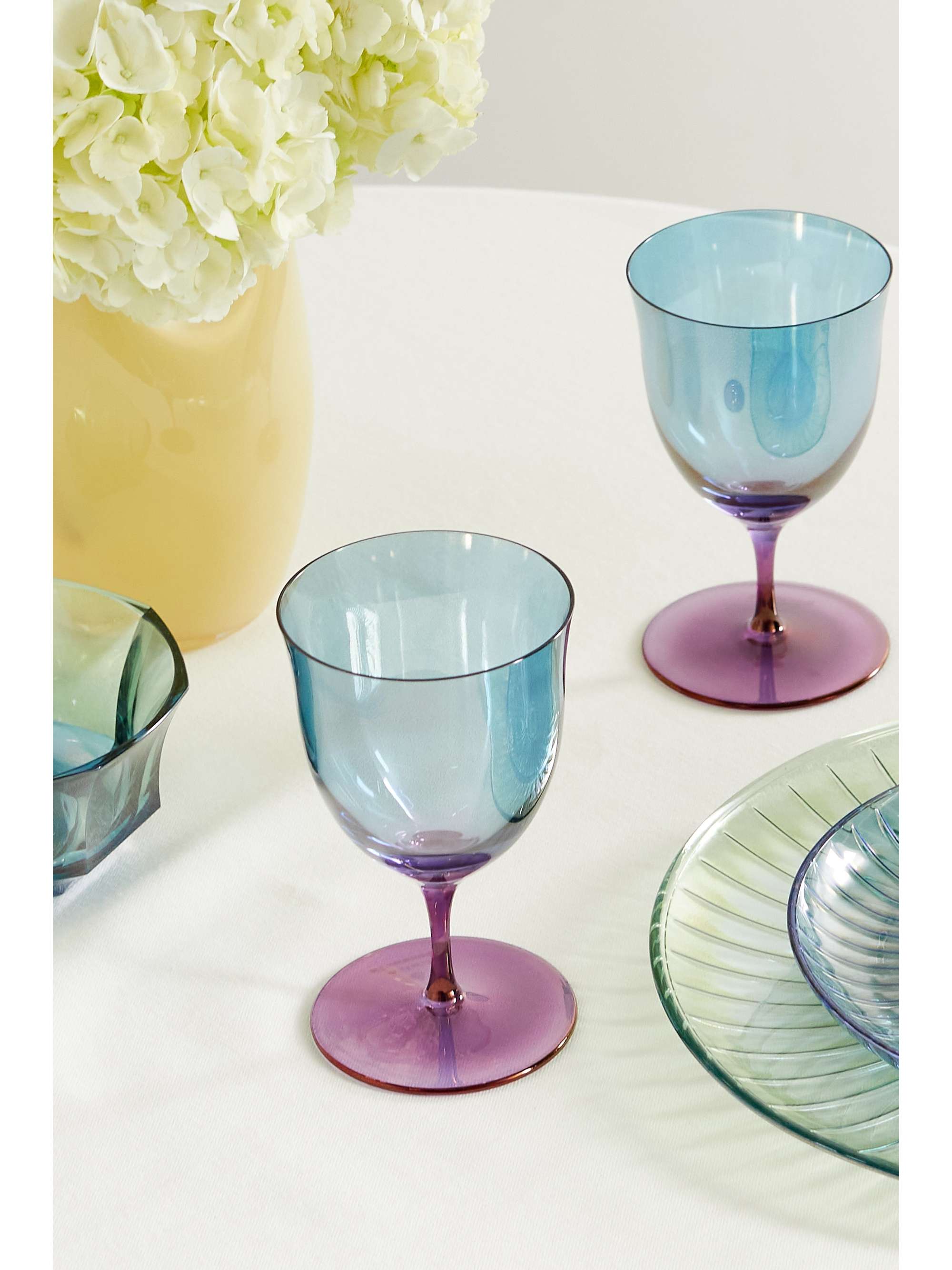 LUISA BECCARIA Set de deux verres à vin à effet dégradé