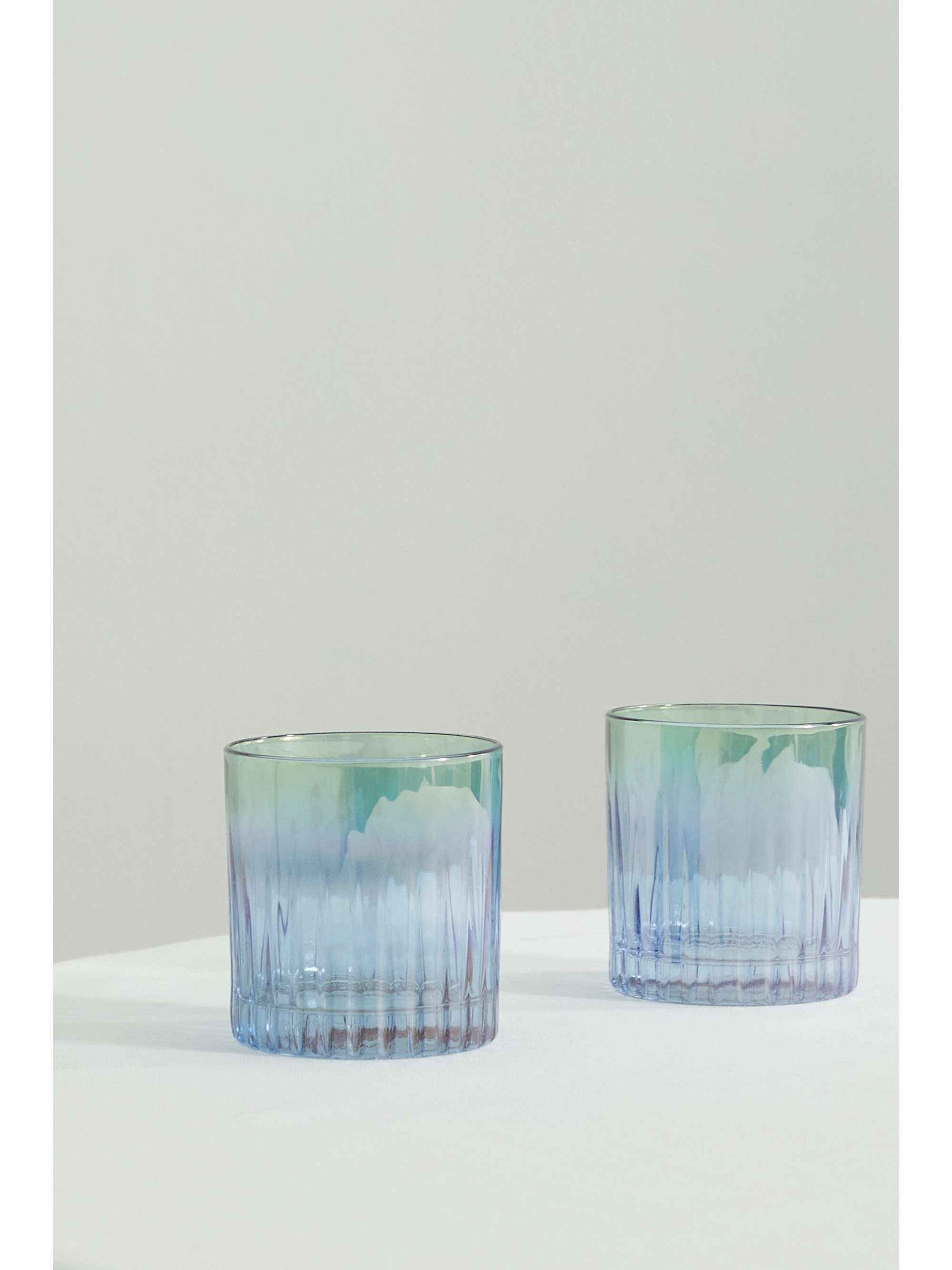 LUISA BECCARIA Set de deux verres en verre dégradé Small