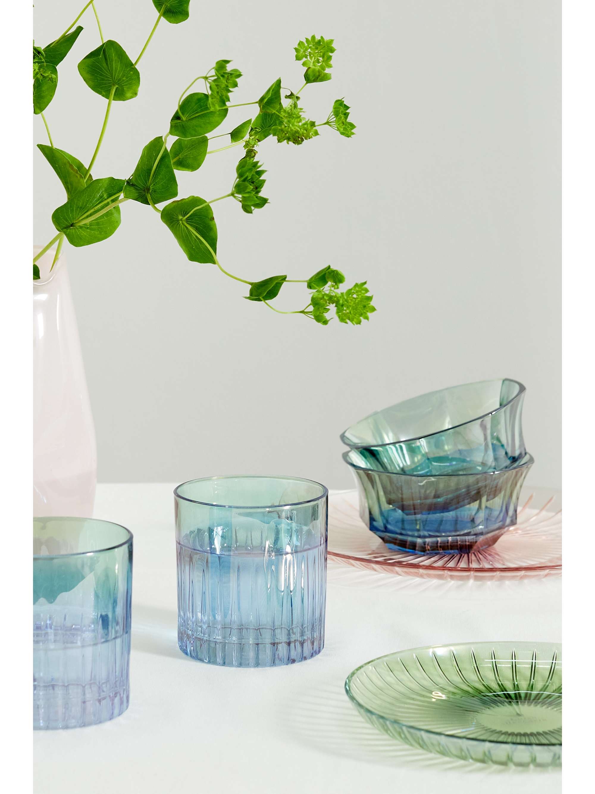 LUISA BECCARIA Set de deux verres en verre dégradé Small