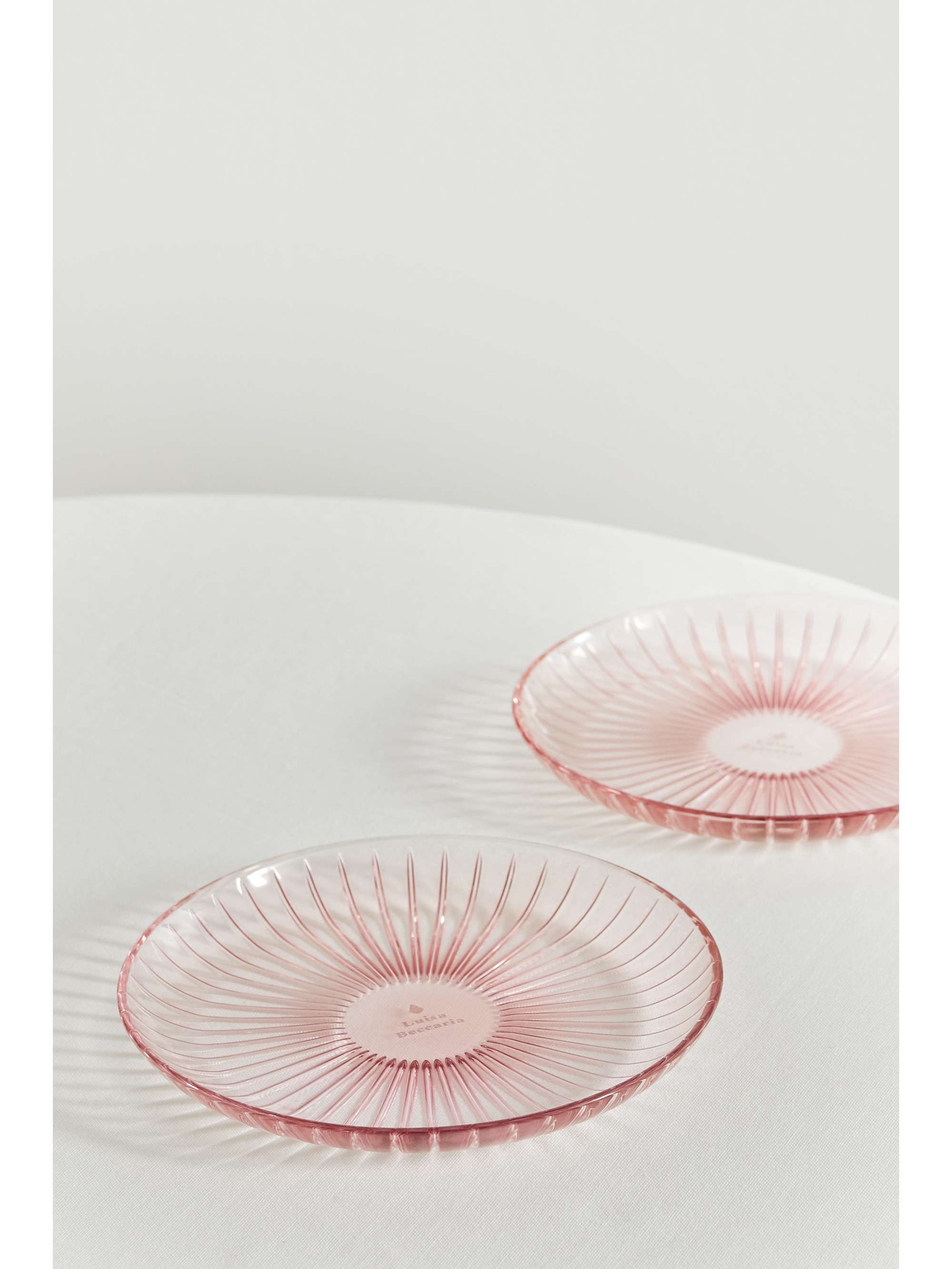 LUISA BECCARIA Set de deux petites assiettes en verre, 18 cm