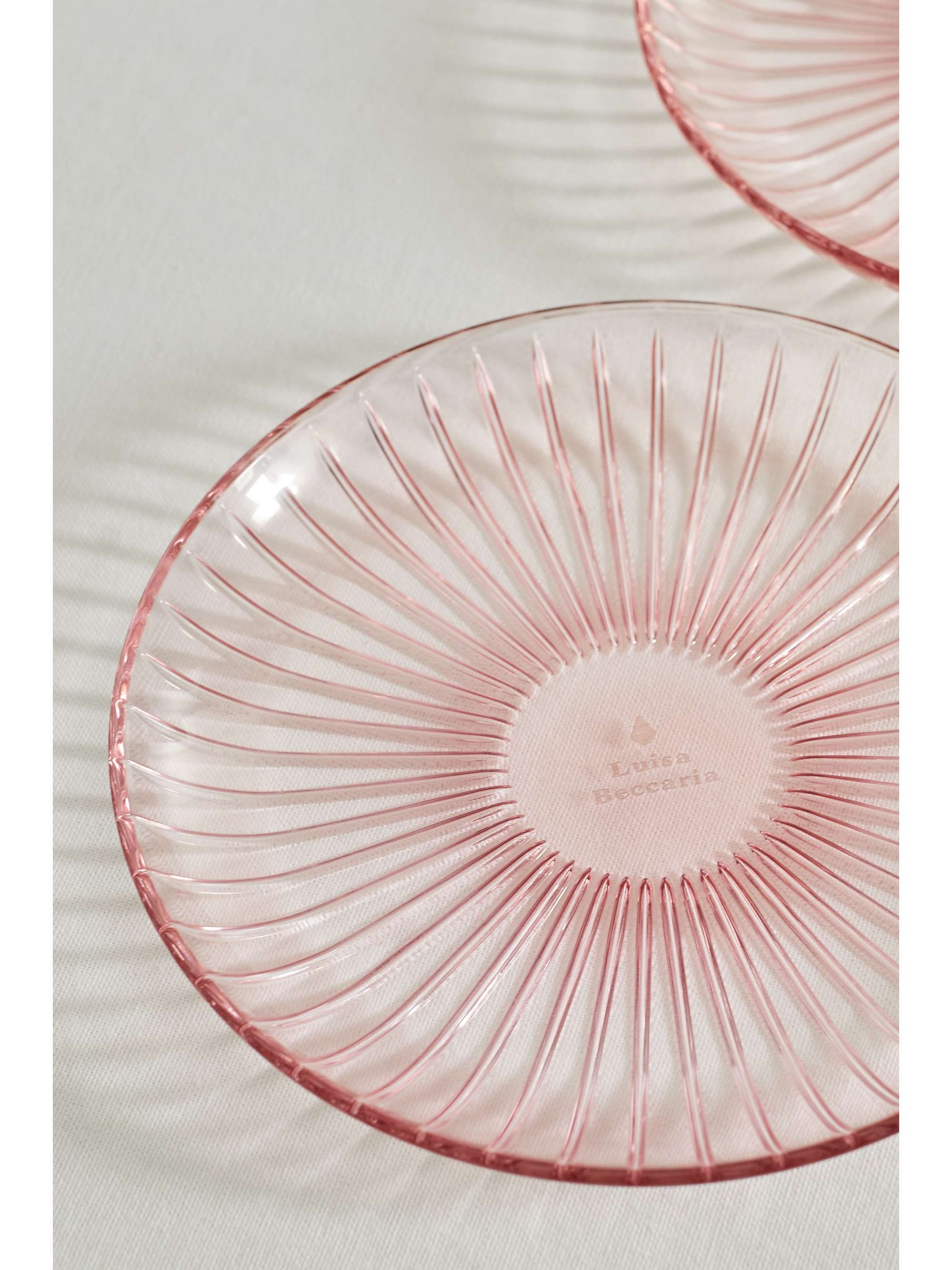 LUISA BECCARIA Set de deux petites assiettes en verre, 18 cm