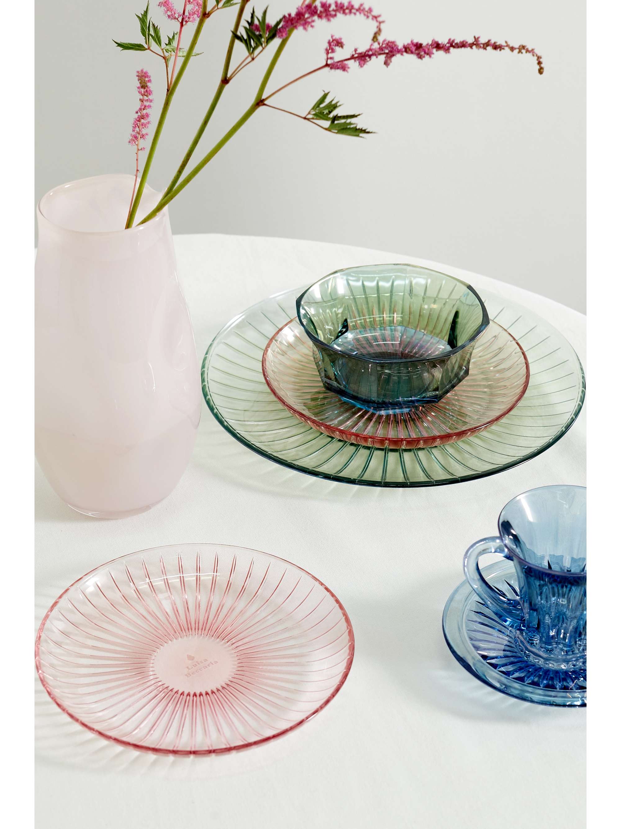 LUISA BECCARIA Set de deux petites assiettes en verre, 18 cm