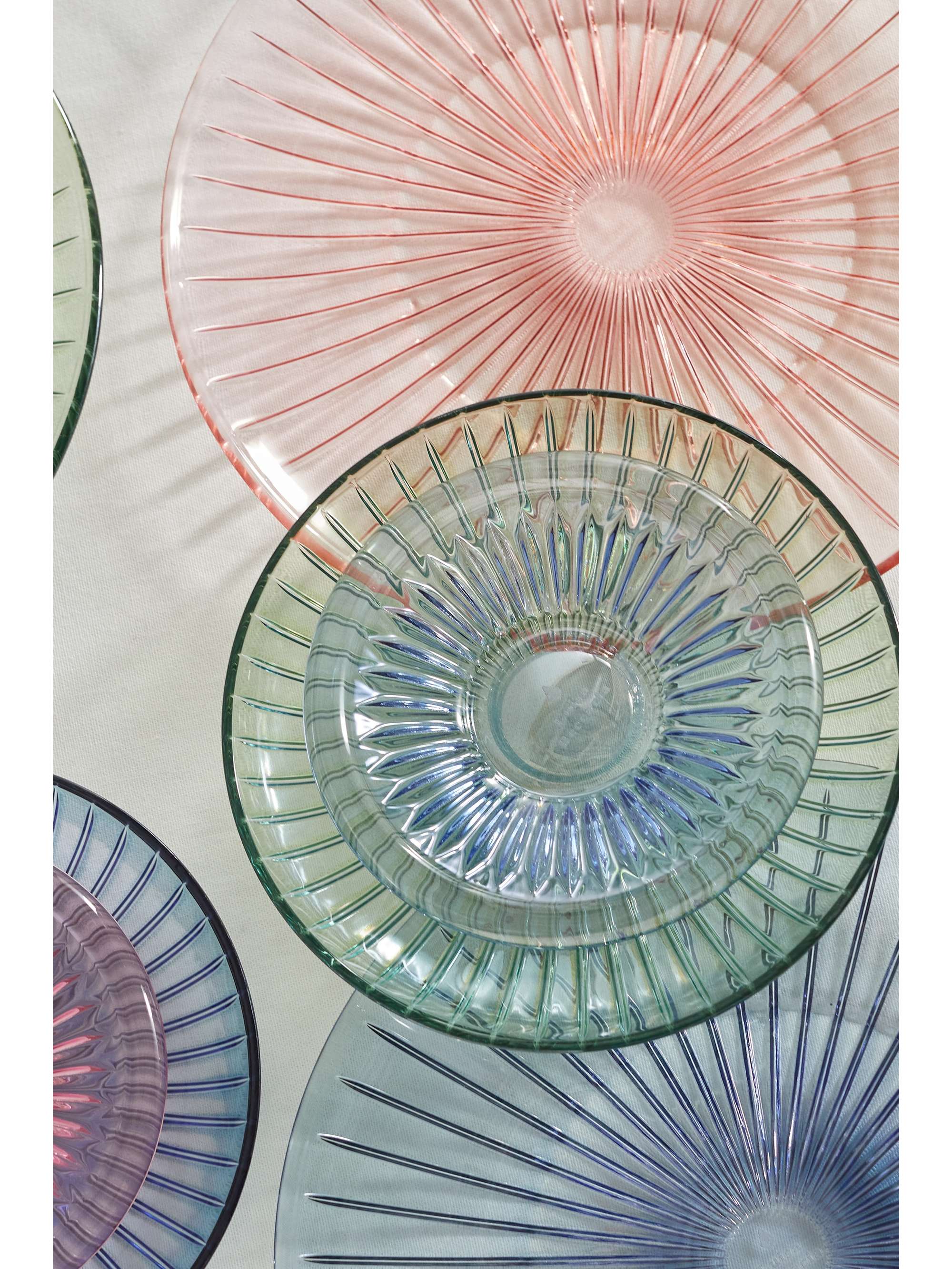 LUISA BECCARIA Set de deux petites assiettes en verre, 18 cm