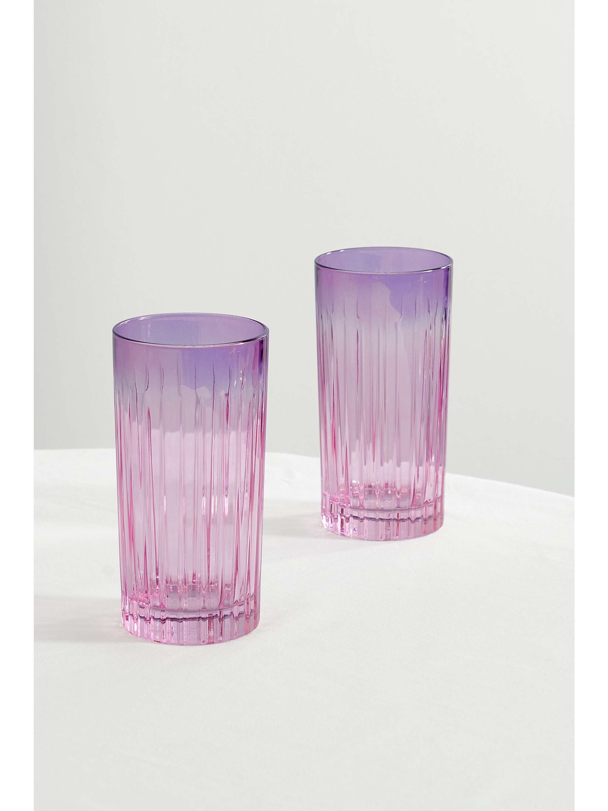 LUISA BECCARIA Set de deux verres en verre dégradé Large