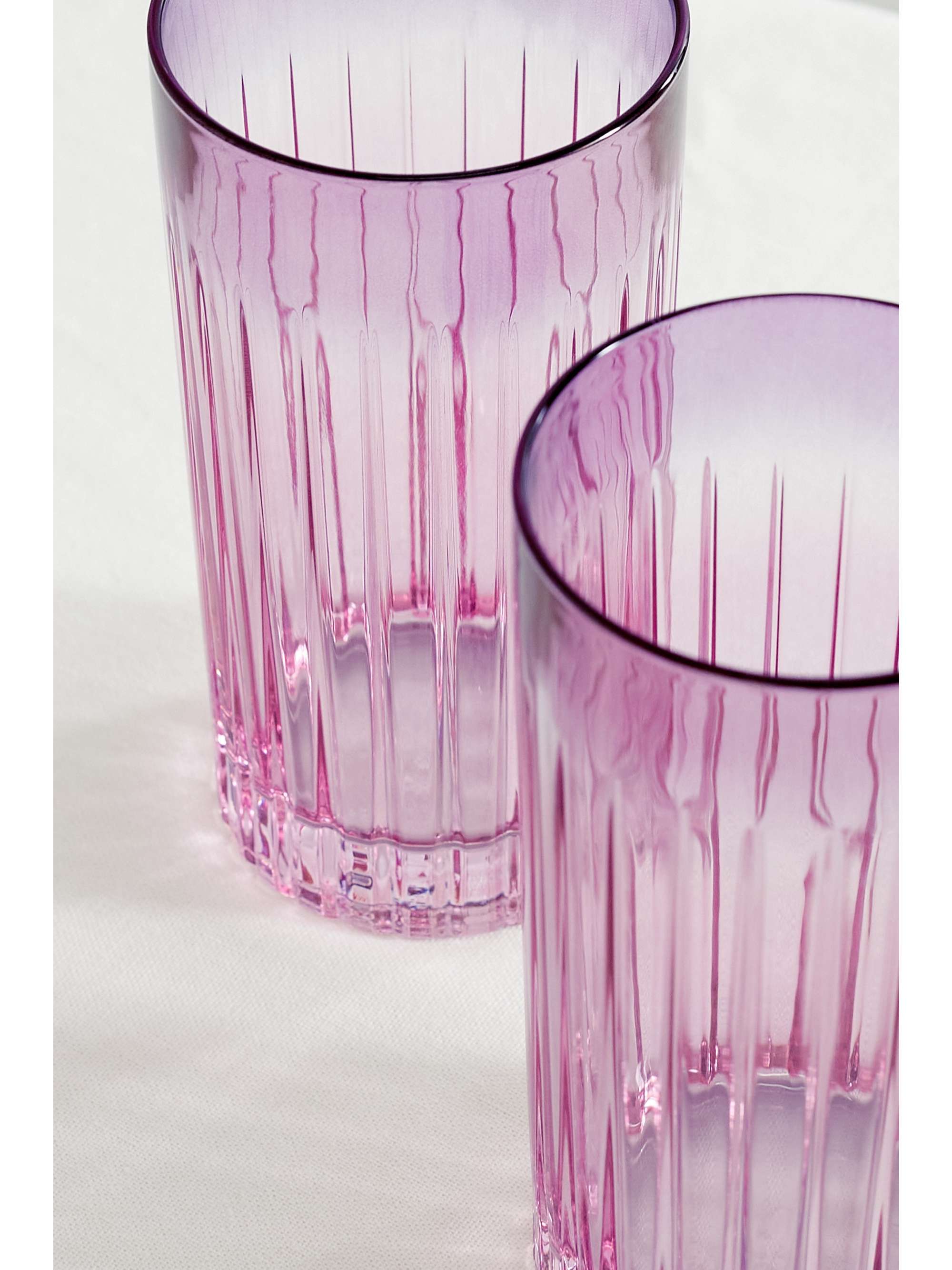 LUISA BECCARIA Set de deux verres en verre dégradé Large