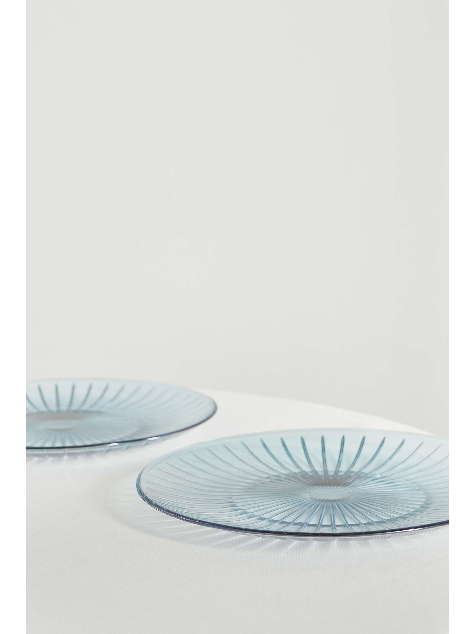 LUISA BECCARIA Set de deux assiettes plates en verre, 26 cm