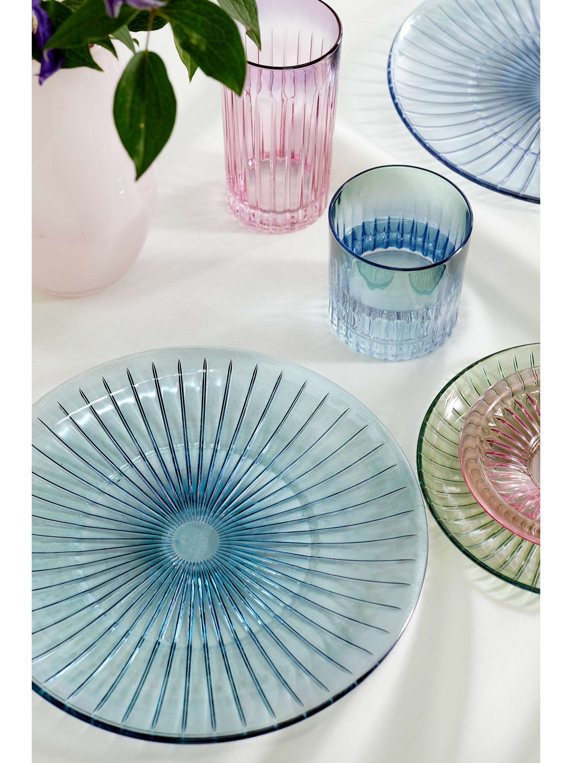 LUISA BECCARIA Set de deux assiettes plates en verre, 26 cm