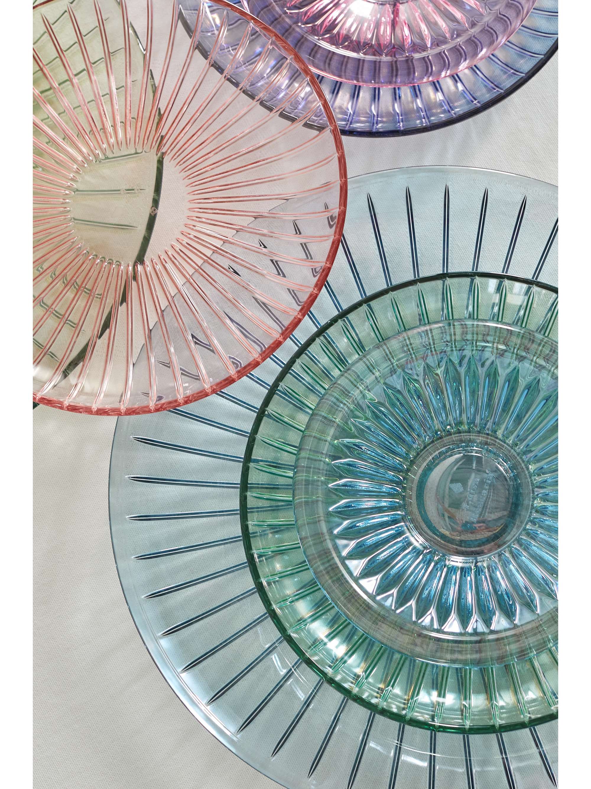 LUISA BECCARIA Set de deux assiettes plates en verre, 26 cm