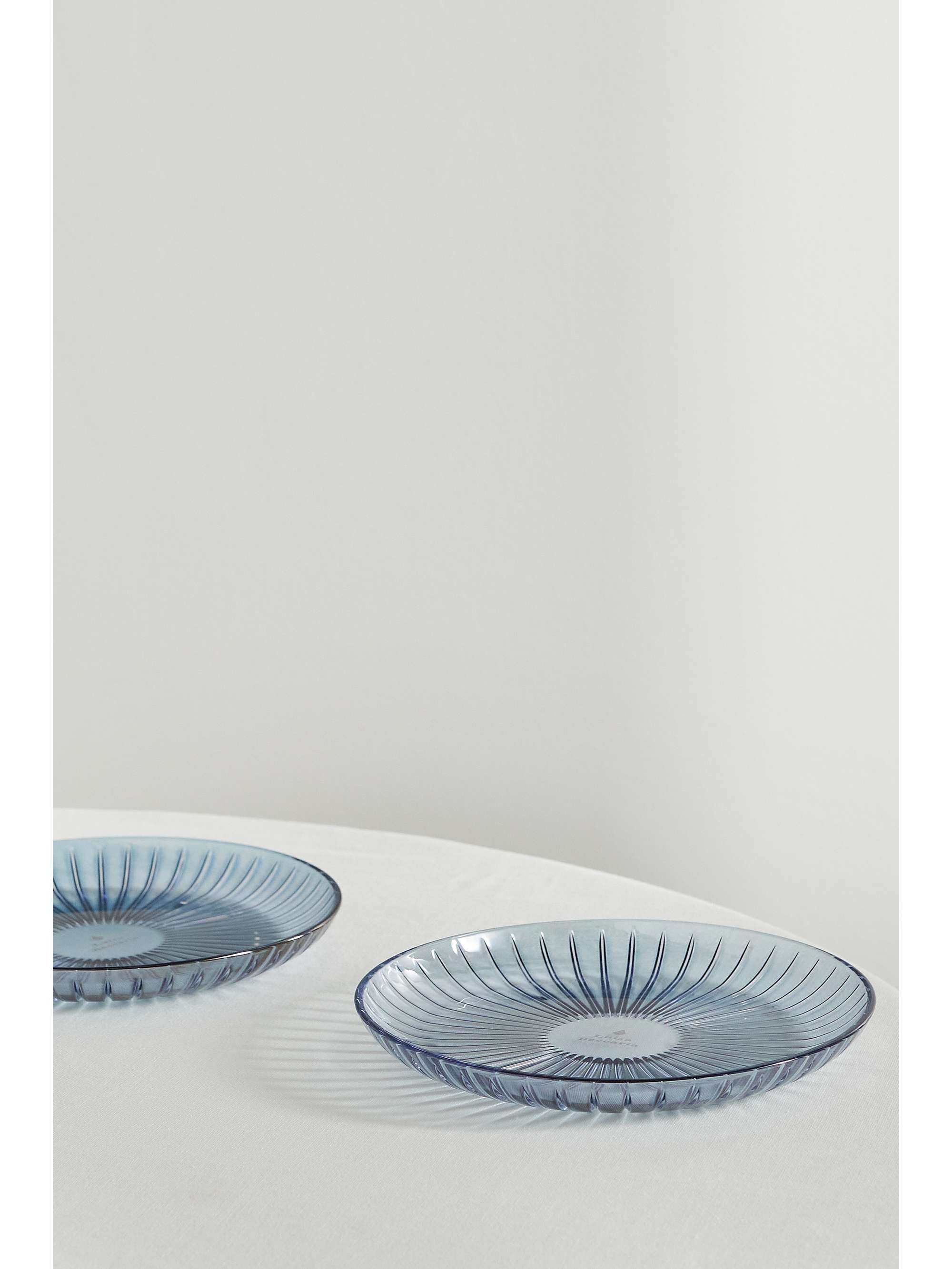 LUISA BECCARIA Set de deux petites assiettes en verre, 18 cm