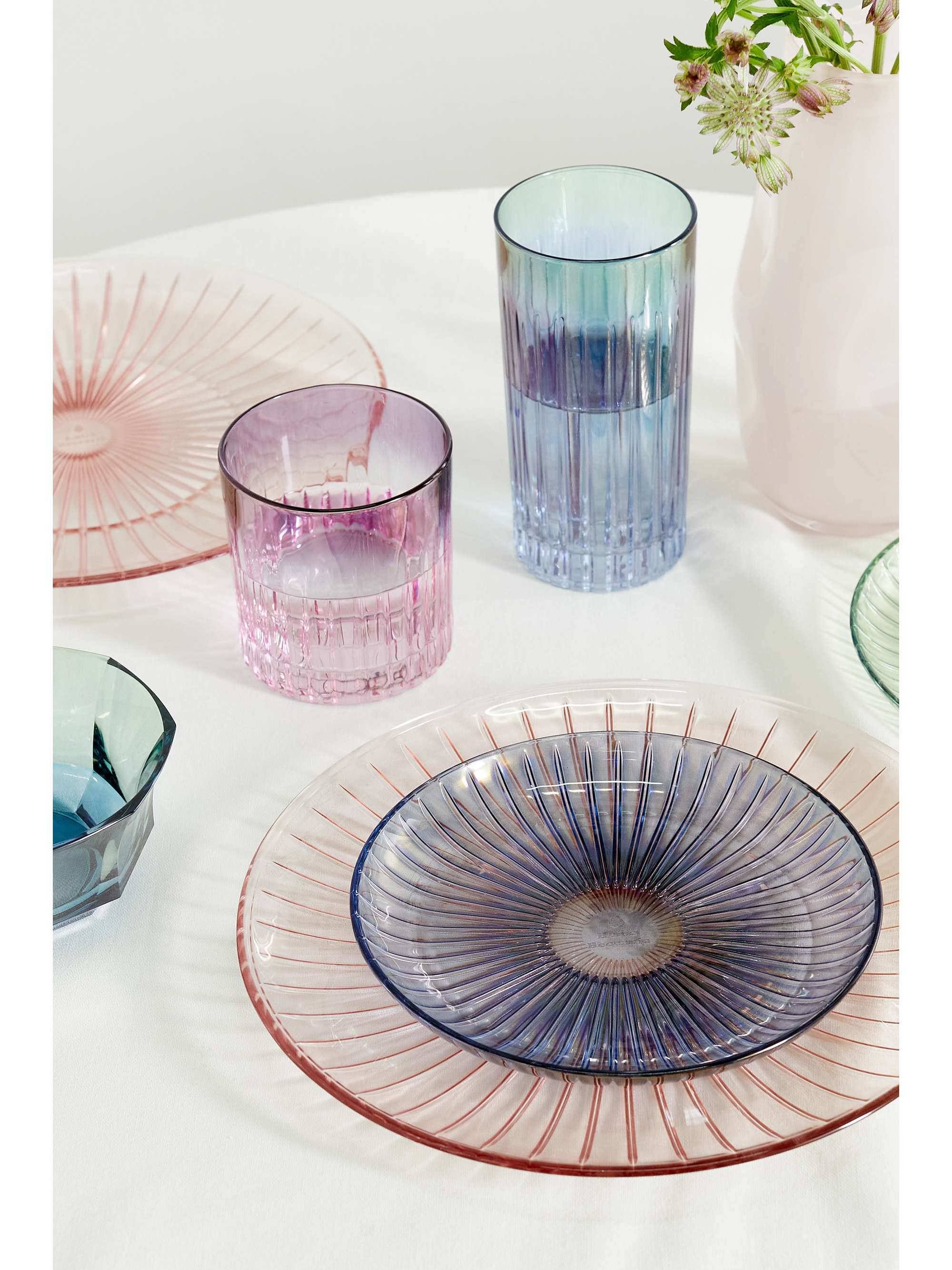 LUISA BECCARIA Set de deux petites assiettes en verre, 18 cm