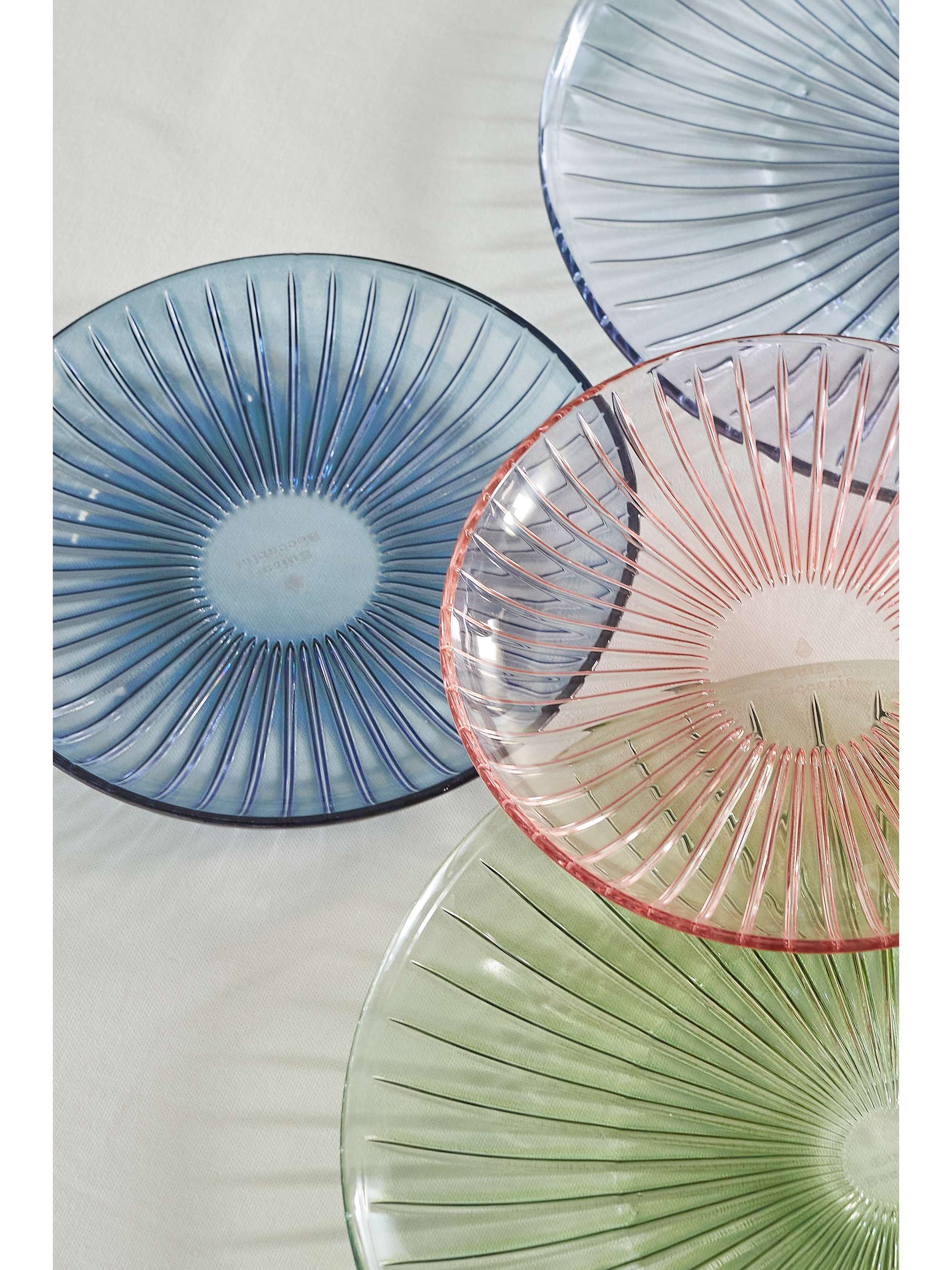LUISA BECCARIA Set de deux petites assiettes en verre, 18 cm