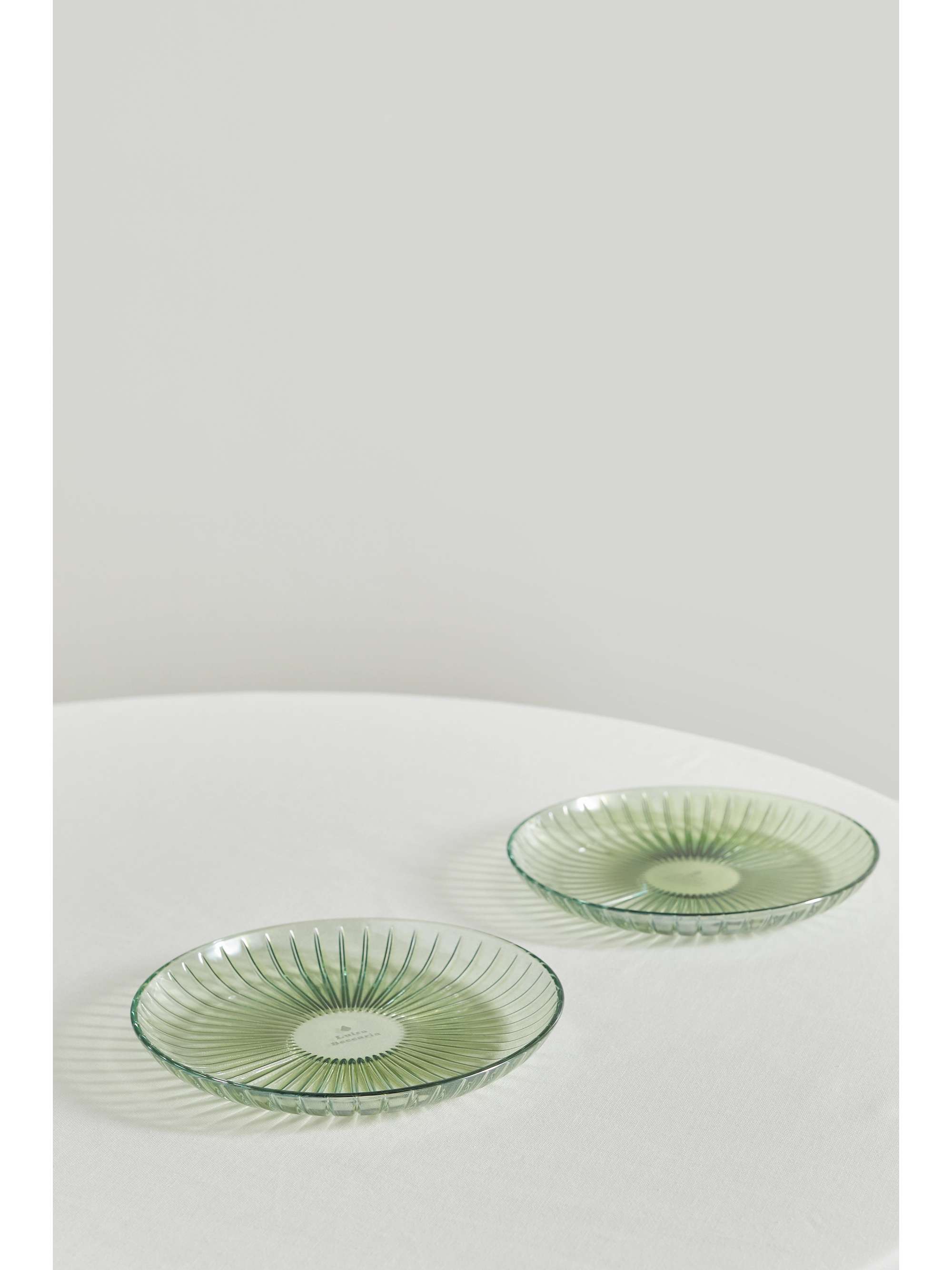 LUISA BECCARIA Set de deux petites assiettes en verre, 18 cm