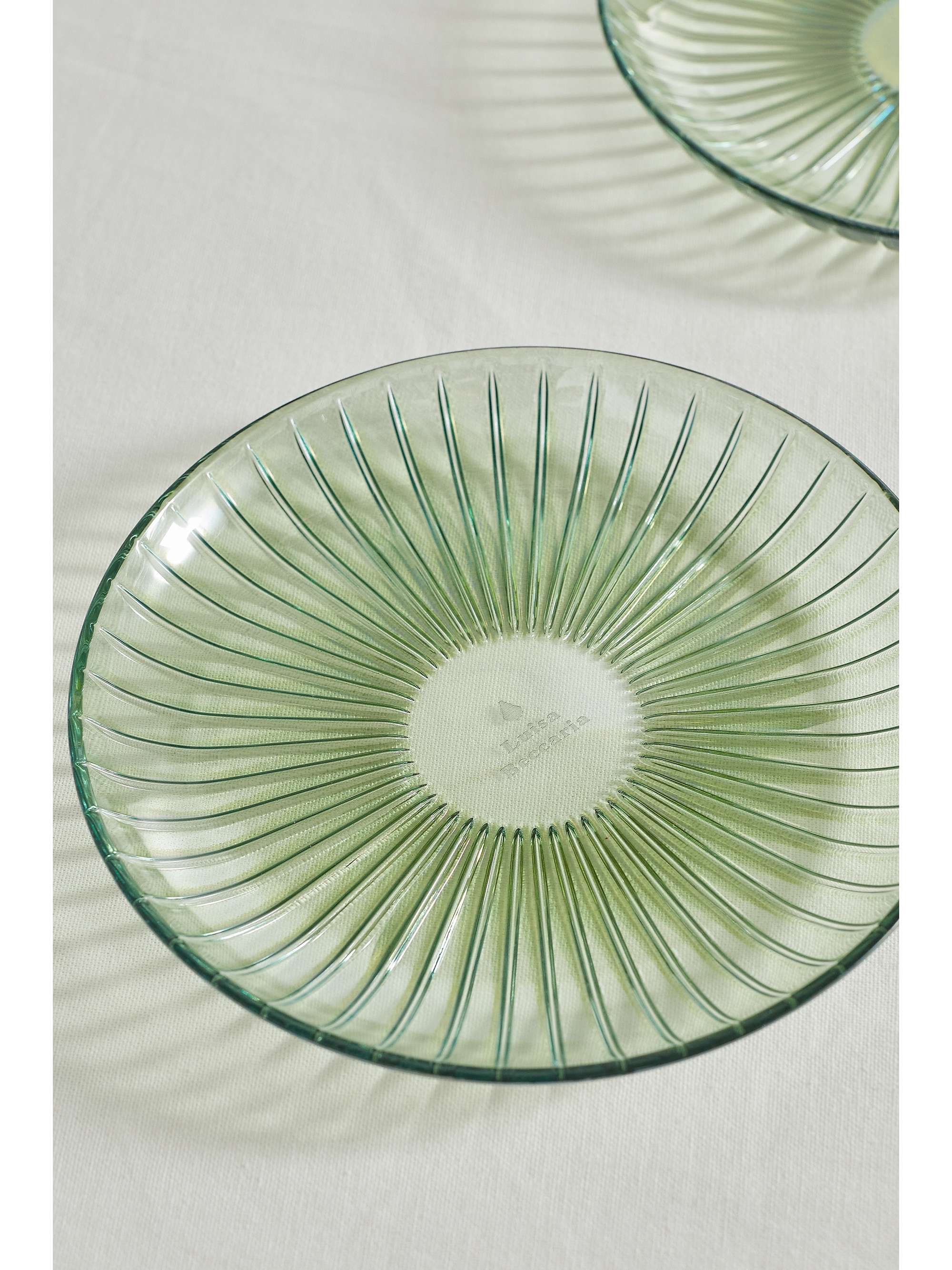 LUISA BECCARIA Set de deux petites assiettes en verre, 18 cm