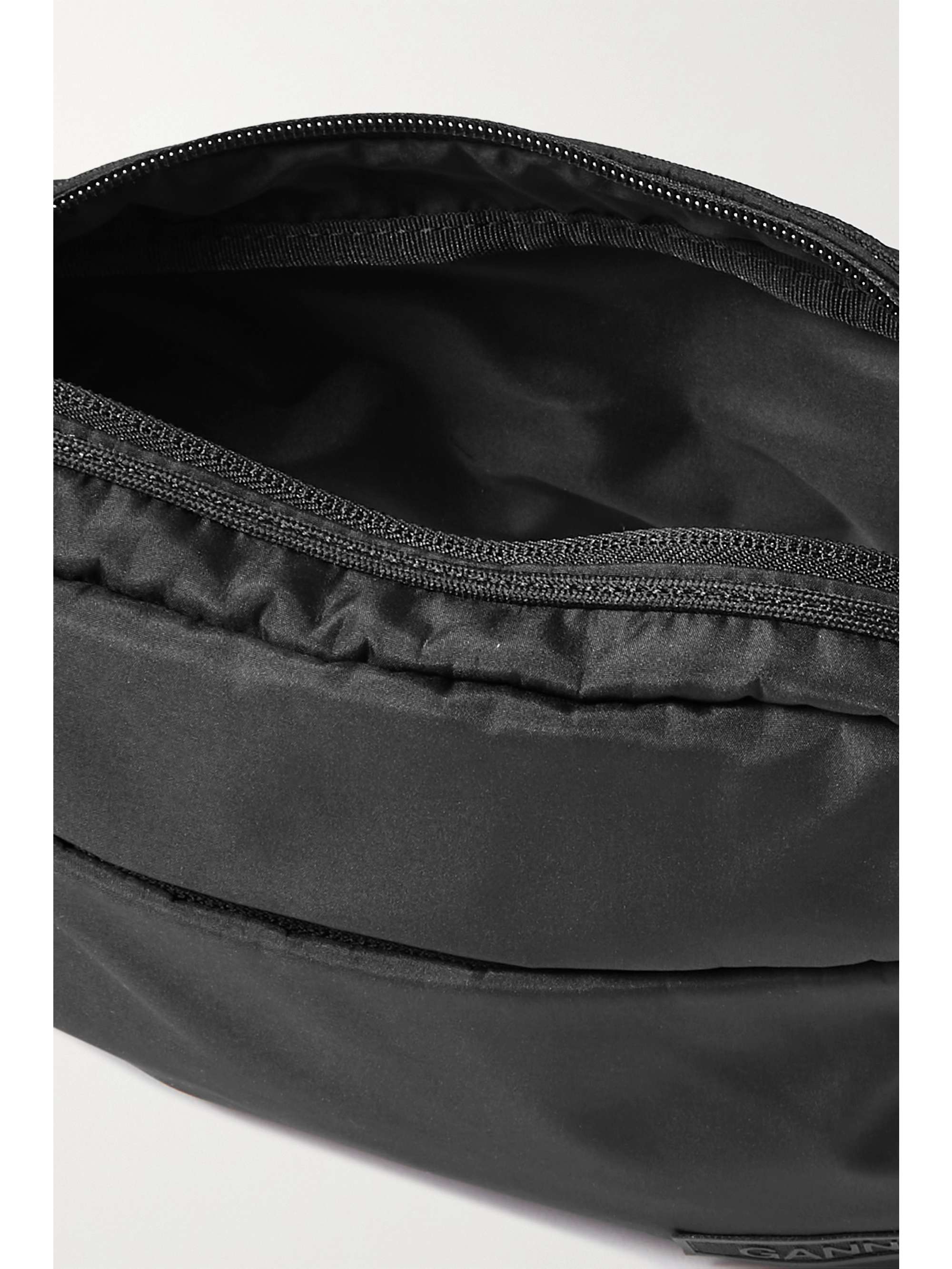 GANNI Leopard-print recycled shell shoulder bag