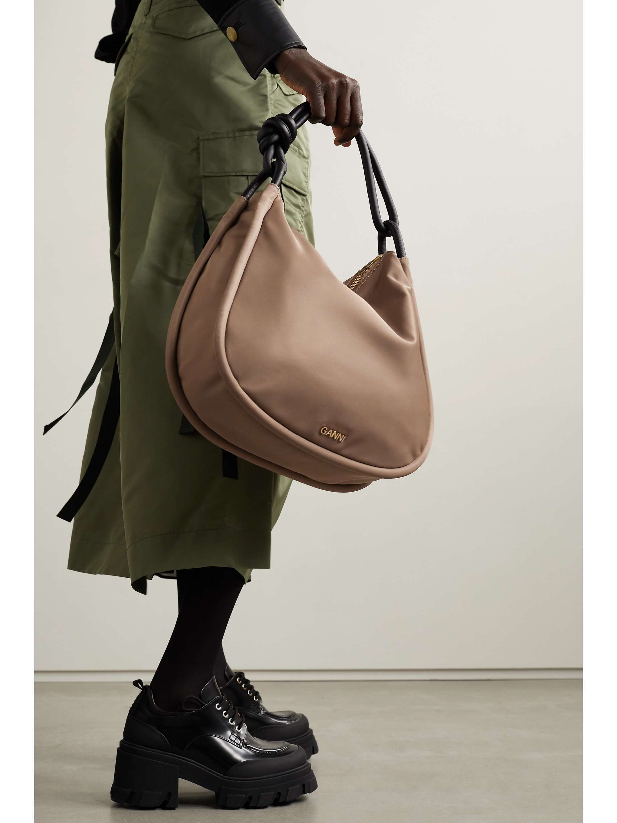 Ganni recycled shell shoulder bag