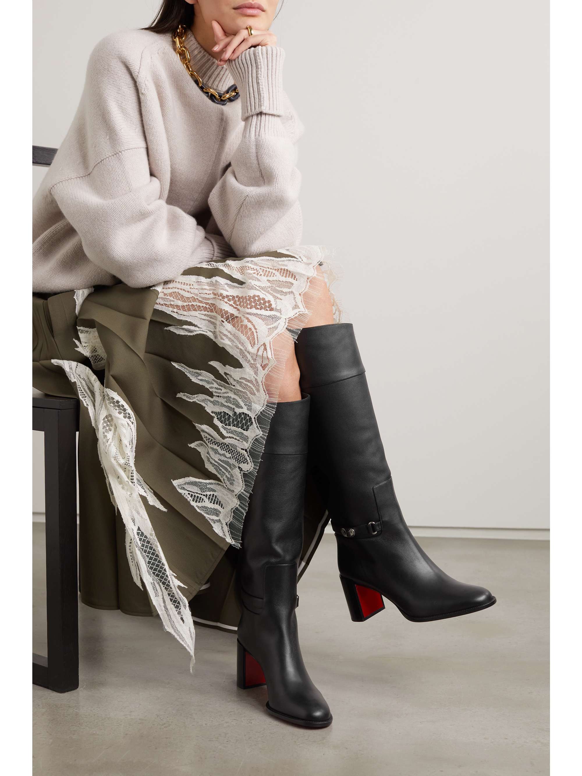 receiving stainless husband Black Lock Botta leather knee boots | CHRISTIAN LOUBOUTIN | NET-A-PORTER receiving stainless husband Black Lock Botta leather knee boots | CHRISTIAN LOUBOUTIN | NET-A-PORTER