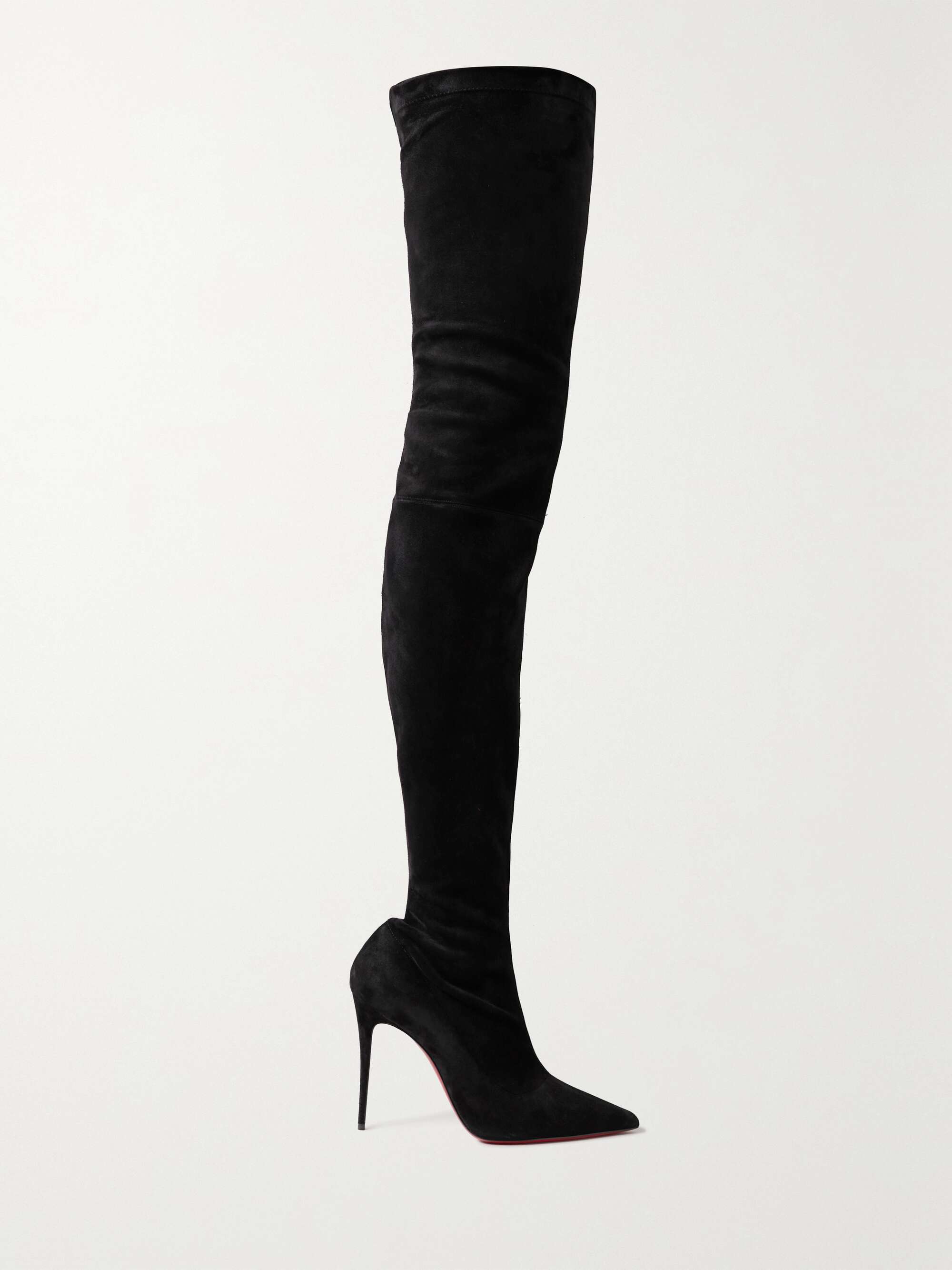 CHRISTIAN Botta Alta stretch-suede over-the-knee boots | NET-A-PORTER