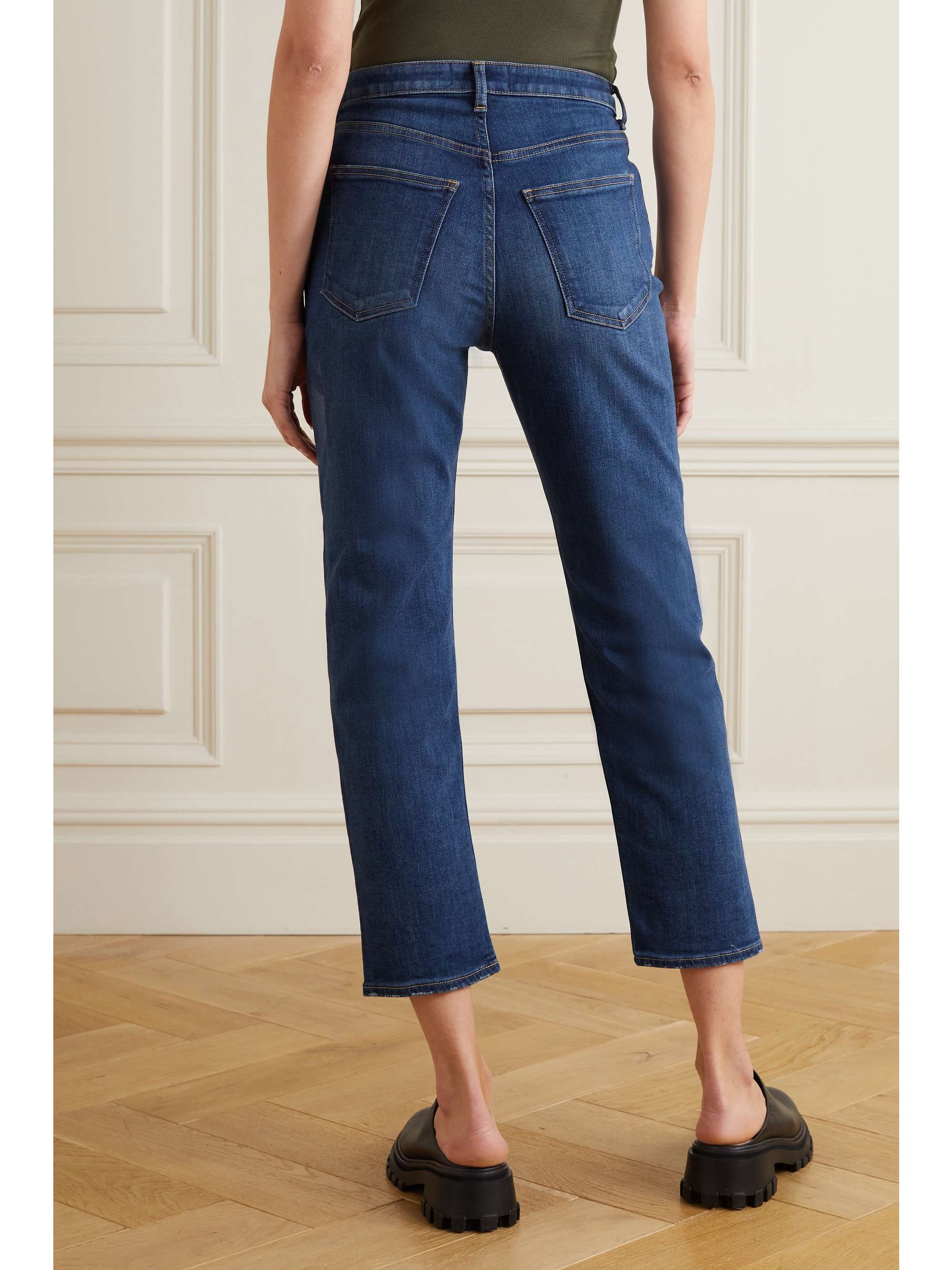 TU ES MON TRESOR + NET SUSTAIN The Sapphire high-rise straight-leg jeans