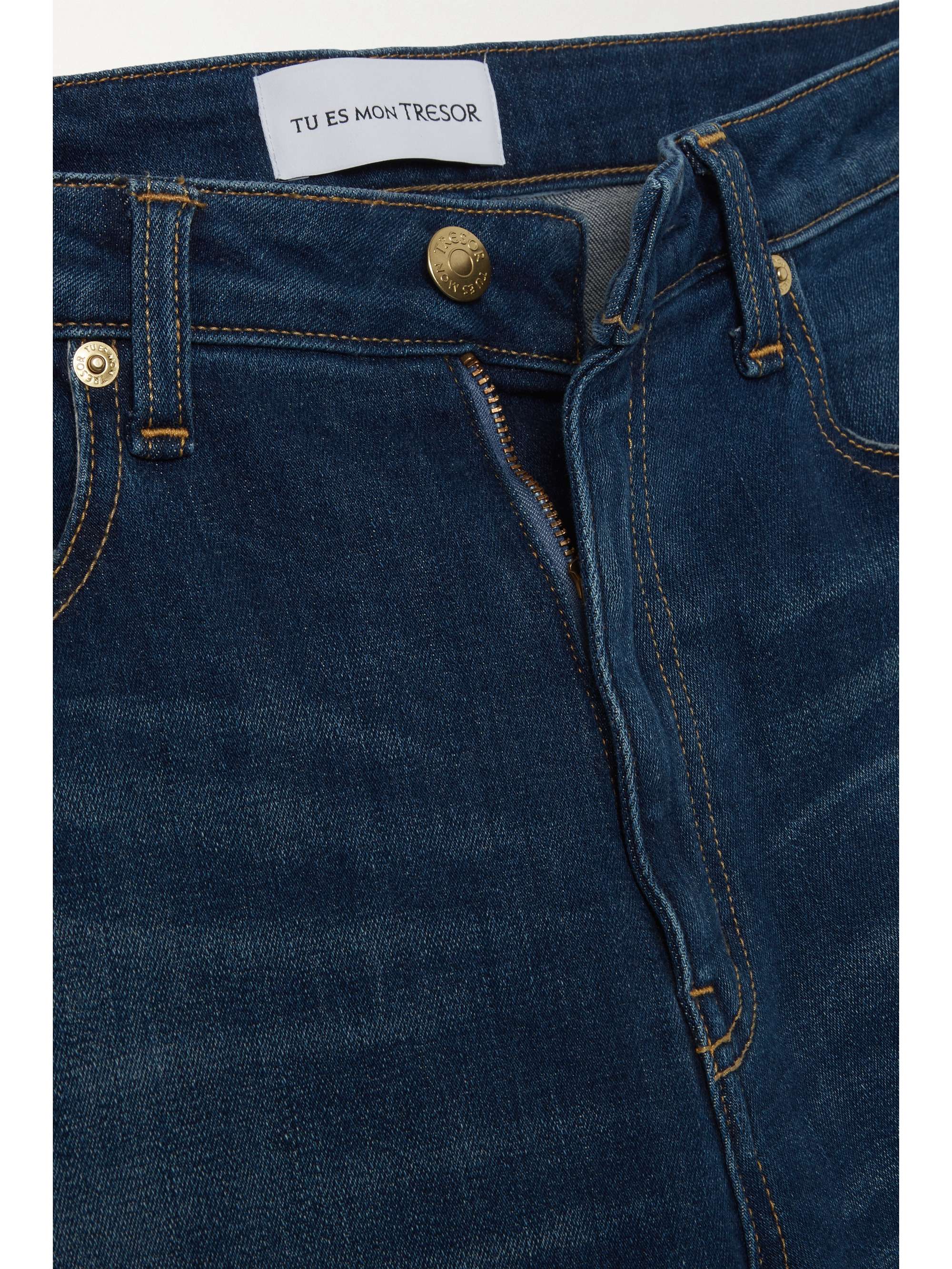 TU ES MON TRESOR + NET SUSTAIN The Sapphire high-rise straight-leg jeans