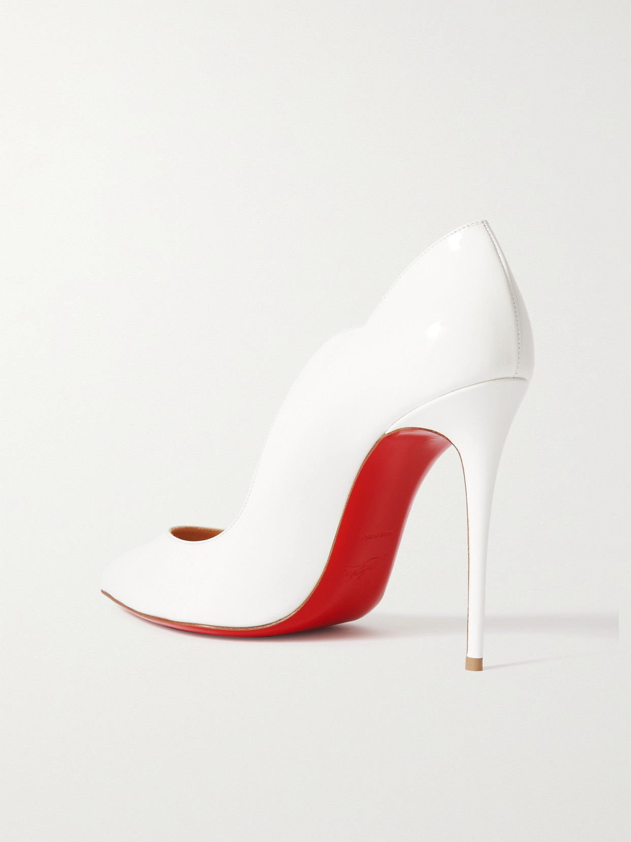 Christian Louboutin 100mm Hot Chick Patent High-heel Pumps In White