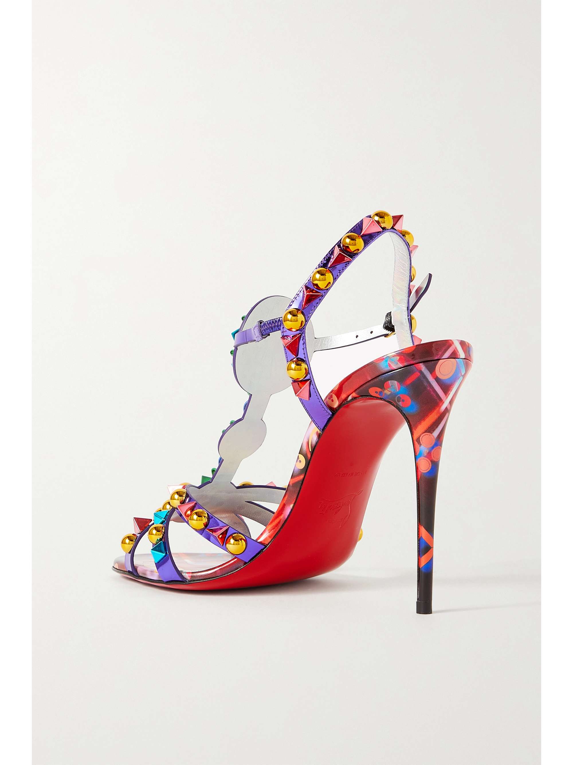 CHRISTIAN LOUBOUTIN Goldora 100 studded patent-leather sandals