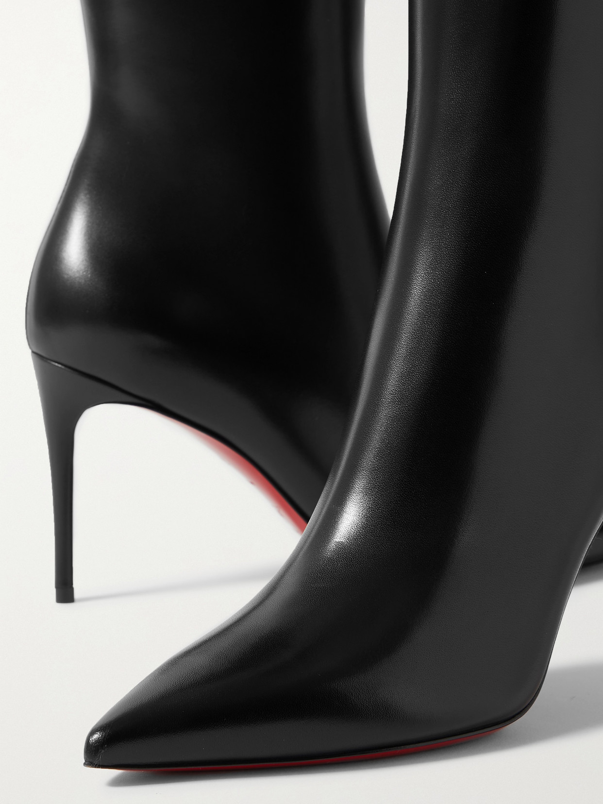 Christian Louboutin Cl In The 90s Leather Knee-high Boots 80 In Black