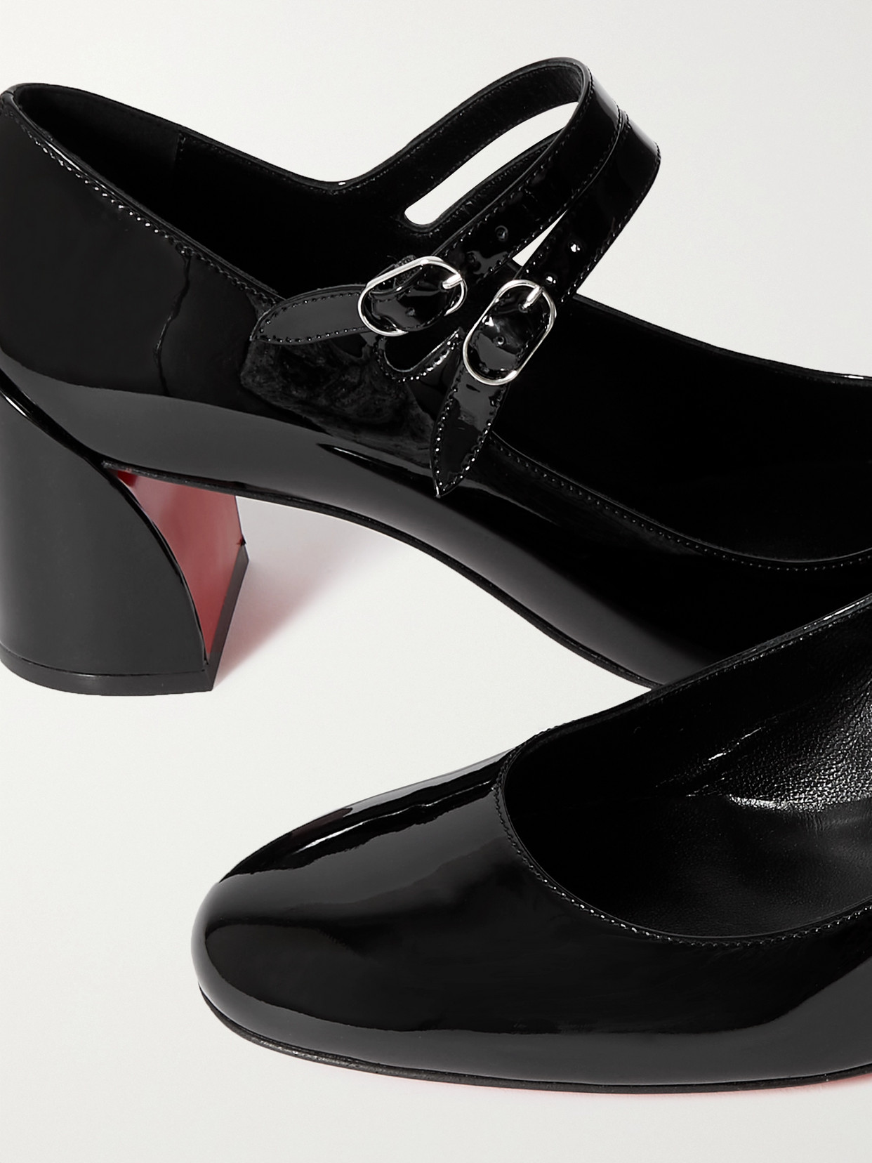 Christian Louboutin Woman Pumps Black Size 7 Leather In Black