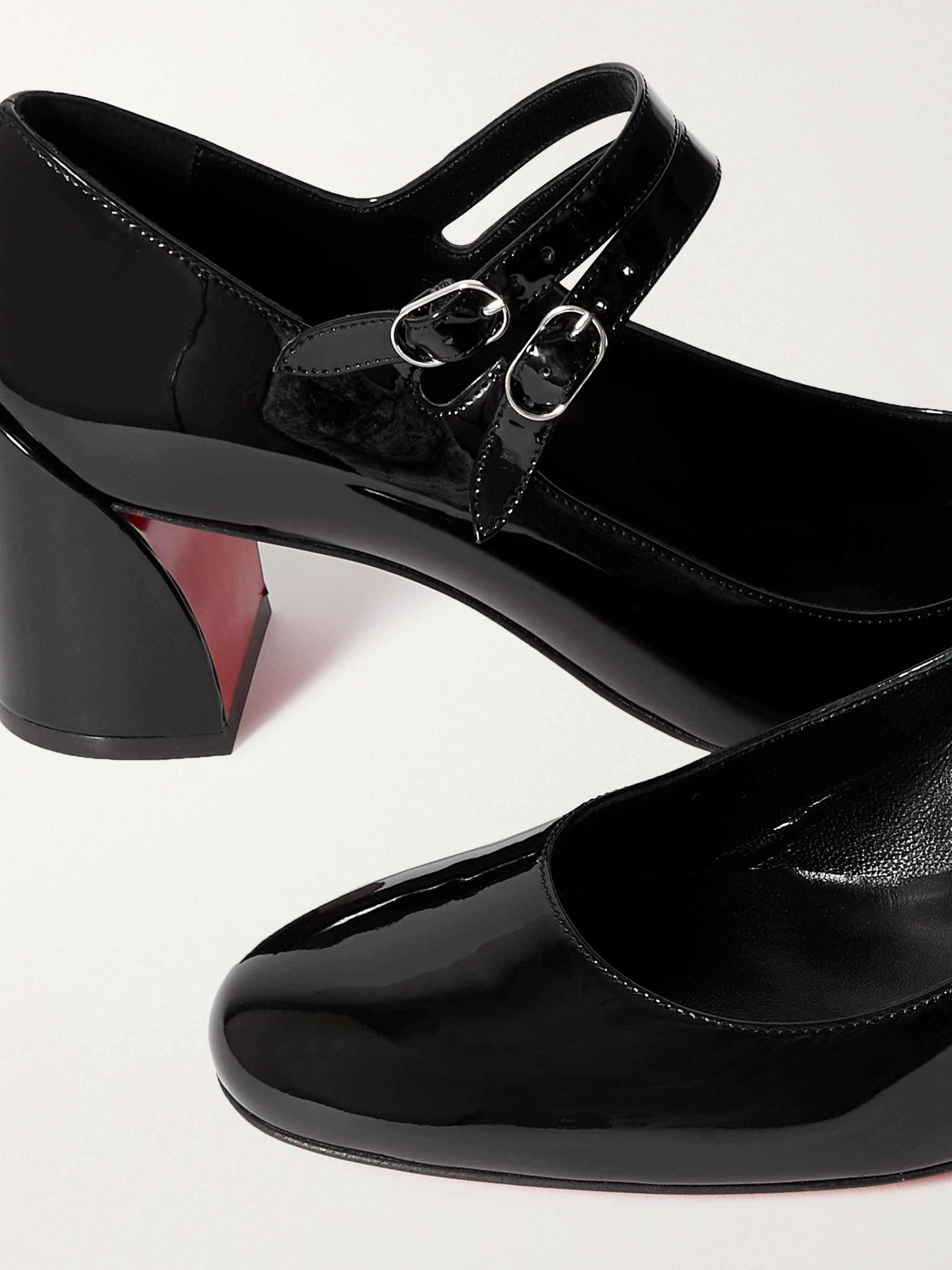 Black Jane 55 patent-leather pumps | CHRISTIAN LOUBOUTIN | NET-A-PORTER