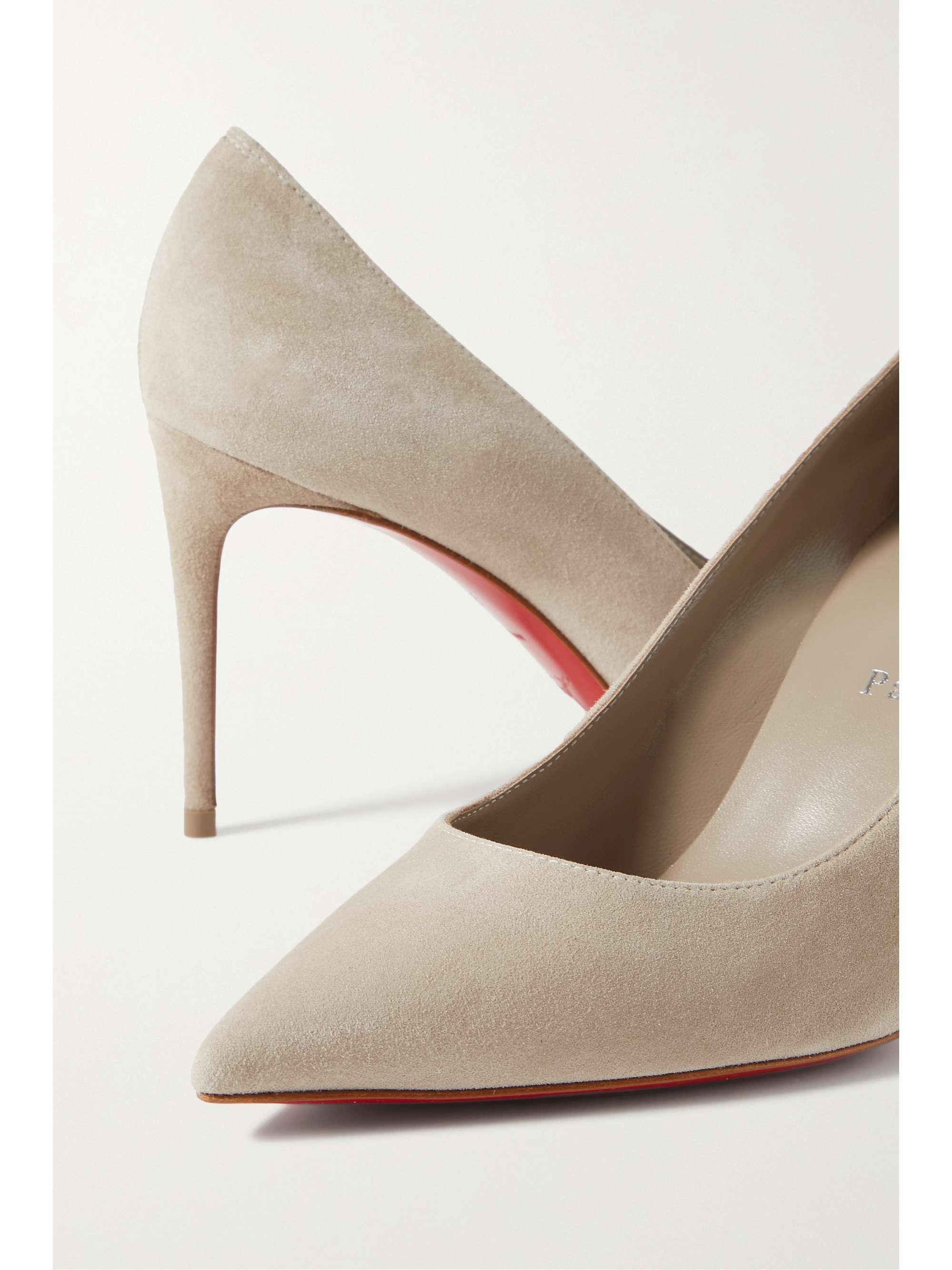 Beige Kate 85 suede pumps | CHRISTIAN 
