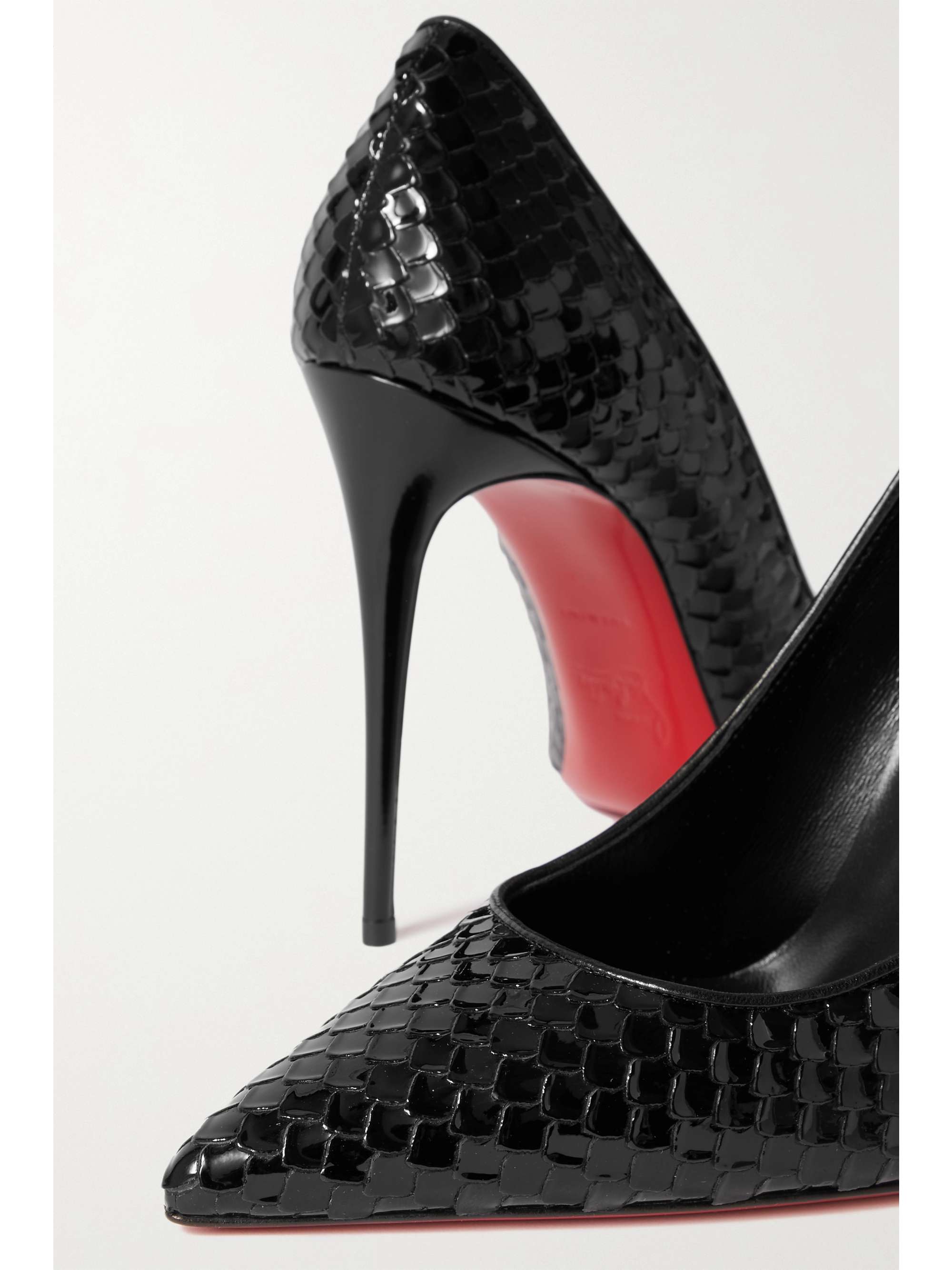 CHRISTIAN LOUBOUTIN Kate 100 iridescent leather pumps