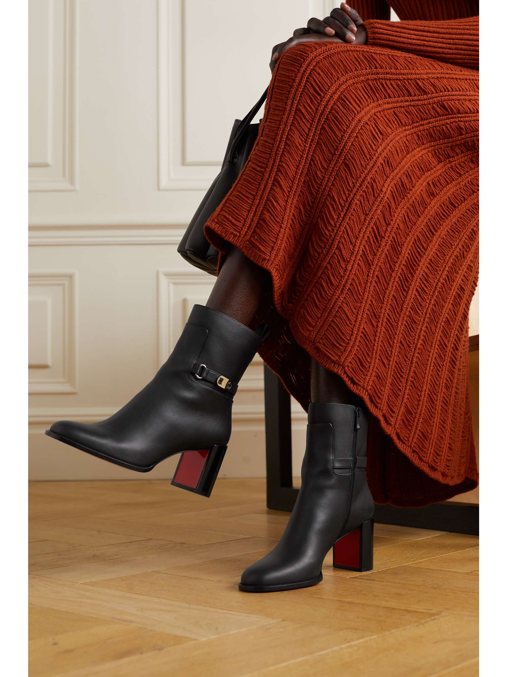 Okklusion købe Detektiv CHRISTIAN LOUBOUTIN Lock Booty 70 leather ankle boots | NET-A-PORTER