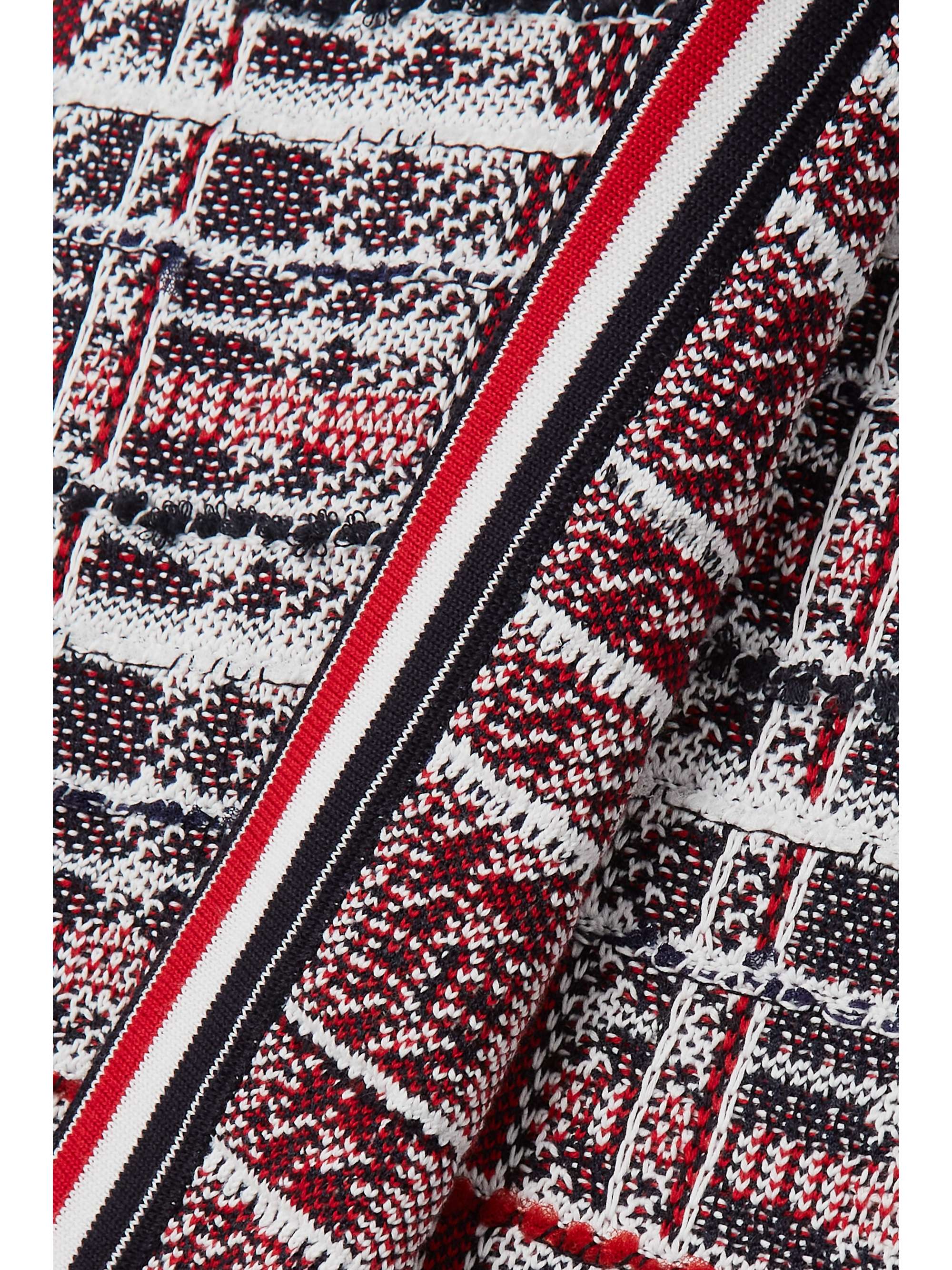 THOM BROWNE 格纹棉质混纺提花半身裙