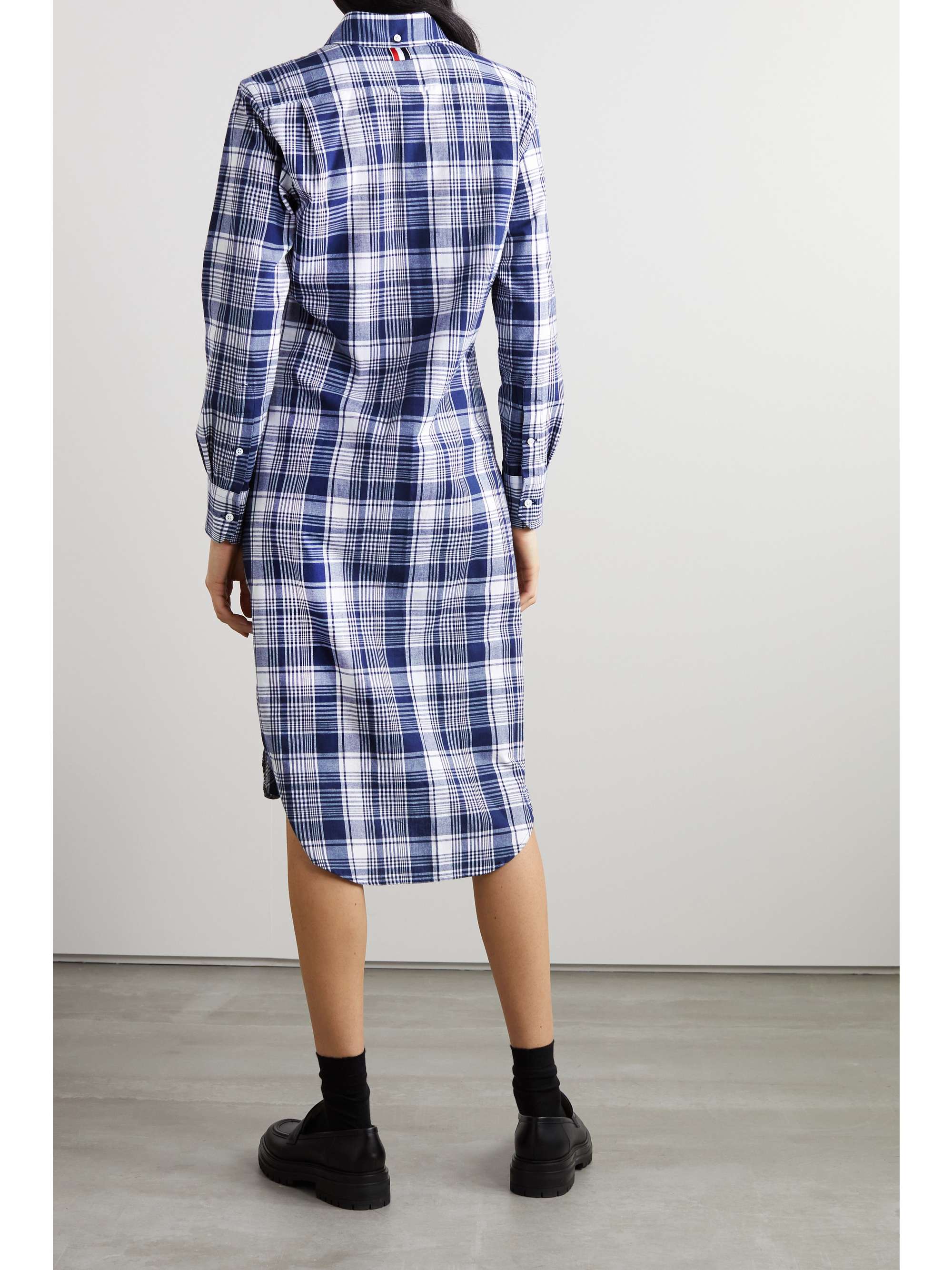 THOM BROWNE Checked cotton shirt dress