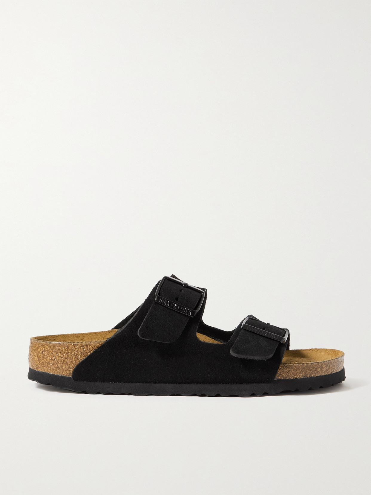 Birkenstock Soft Footbed Arizona Slides In Black