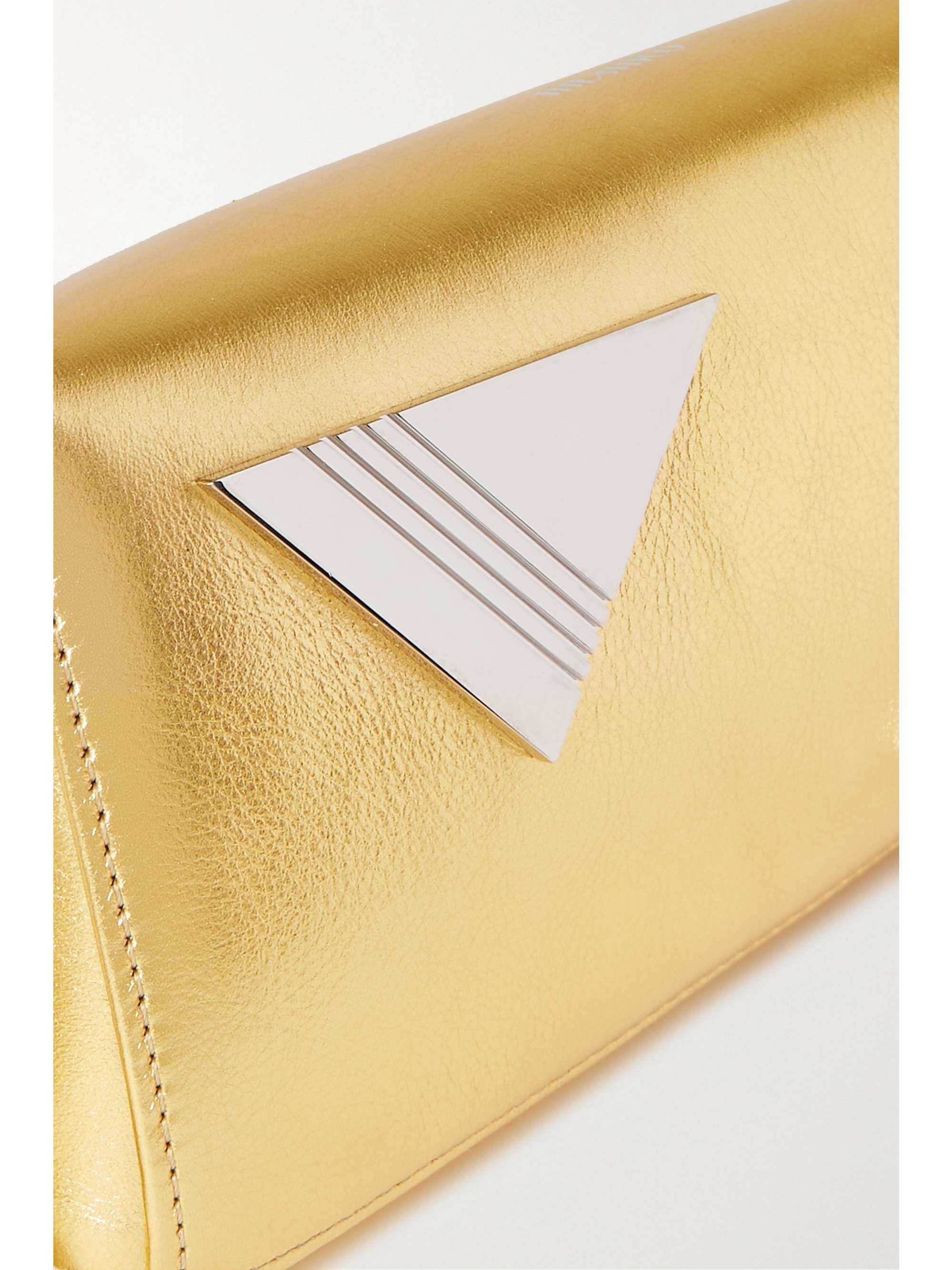 THE ATTICO Saturday Clutch aus Leder mit Glitter-Finish