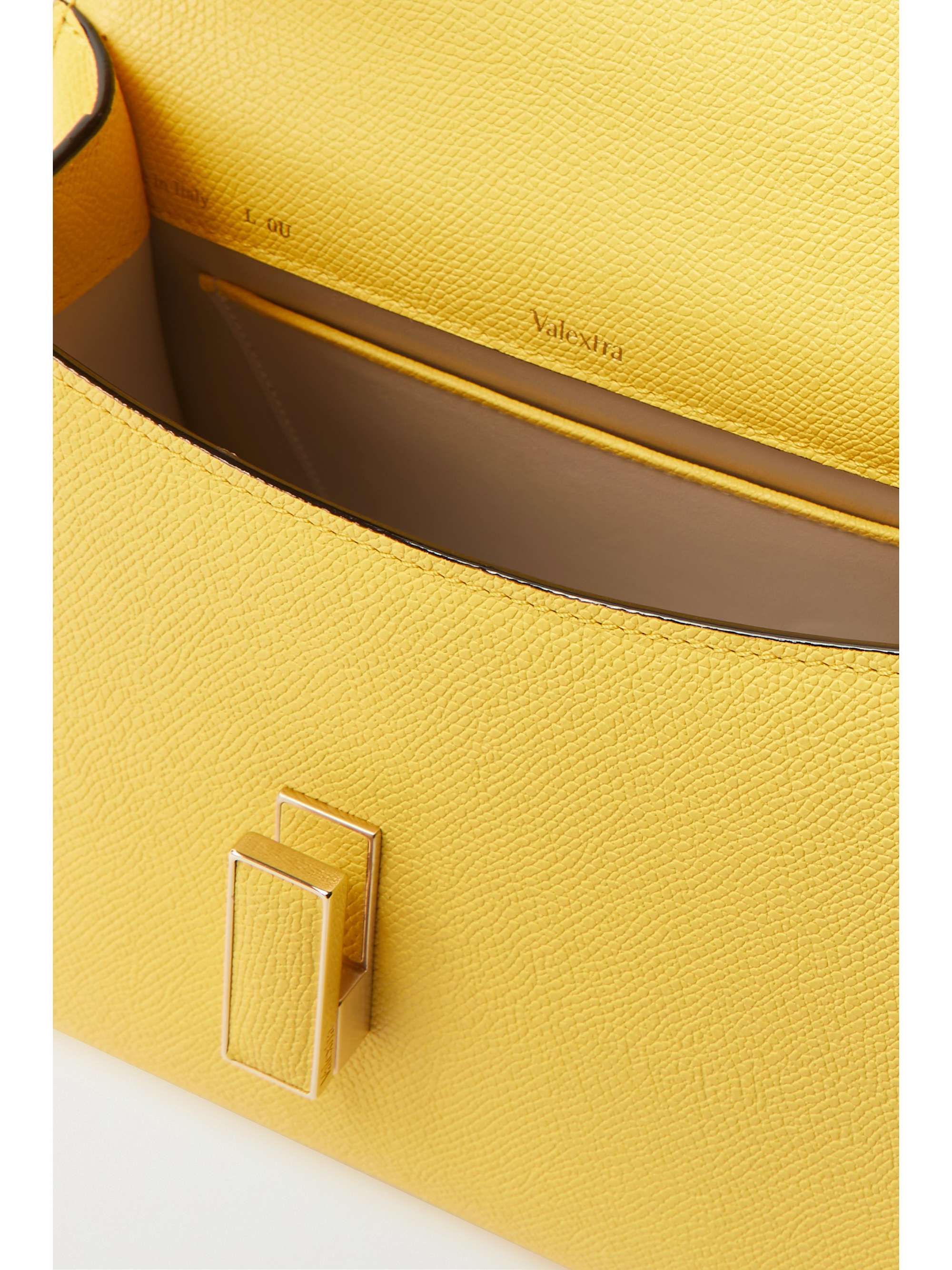 VALEXTRA Sac à main en cuir texturé Iside Mini