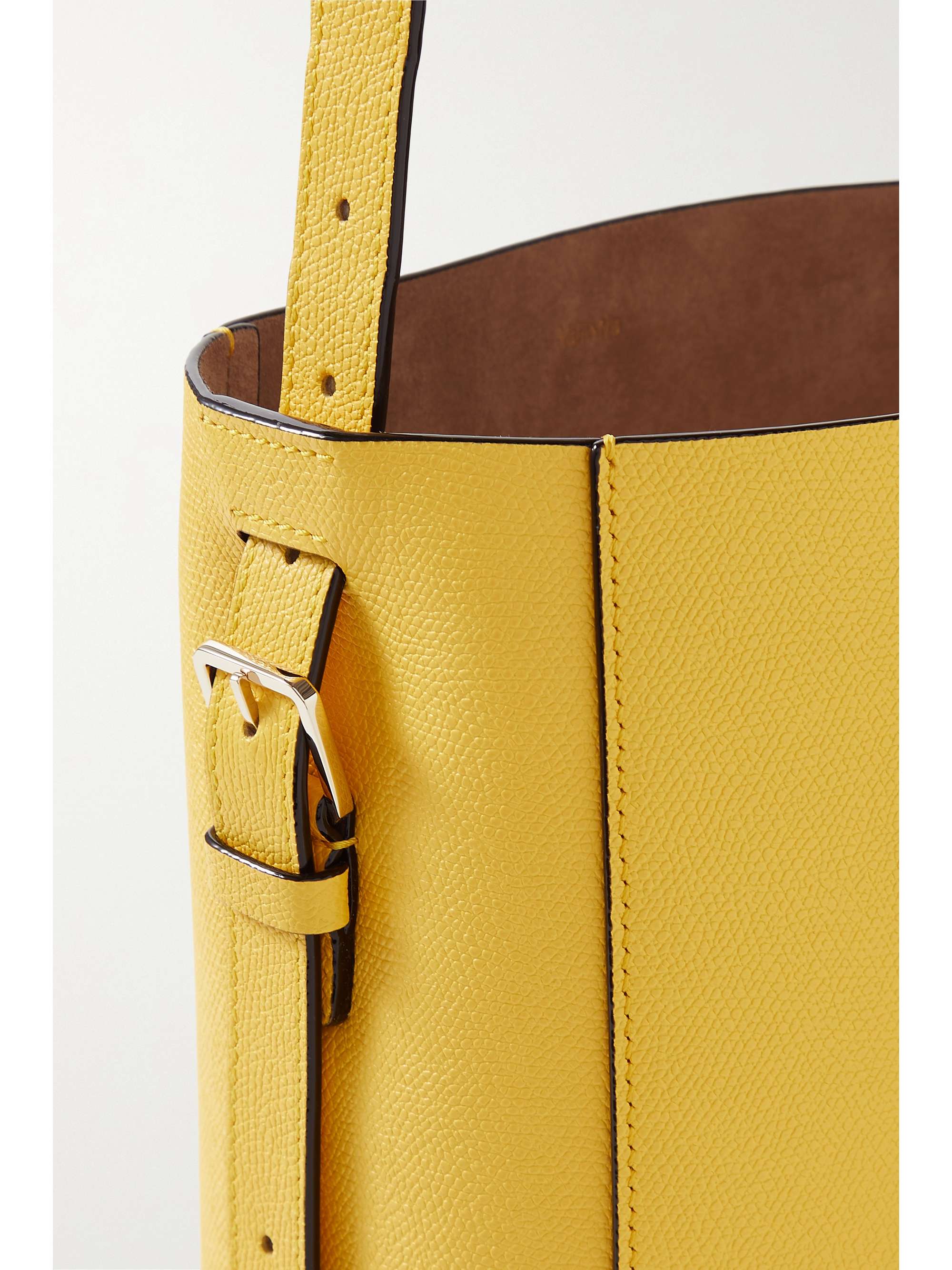 VALEXTRA Secchiello printed textured-leather tote