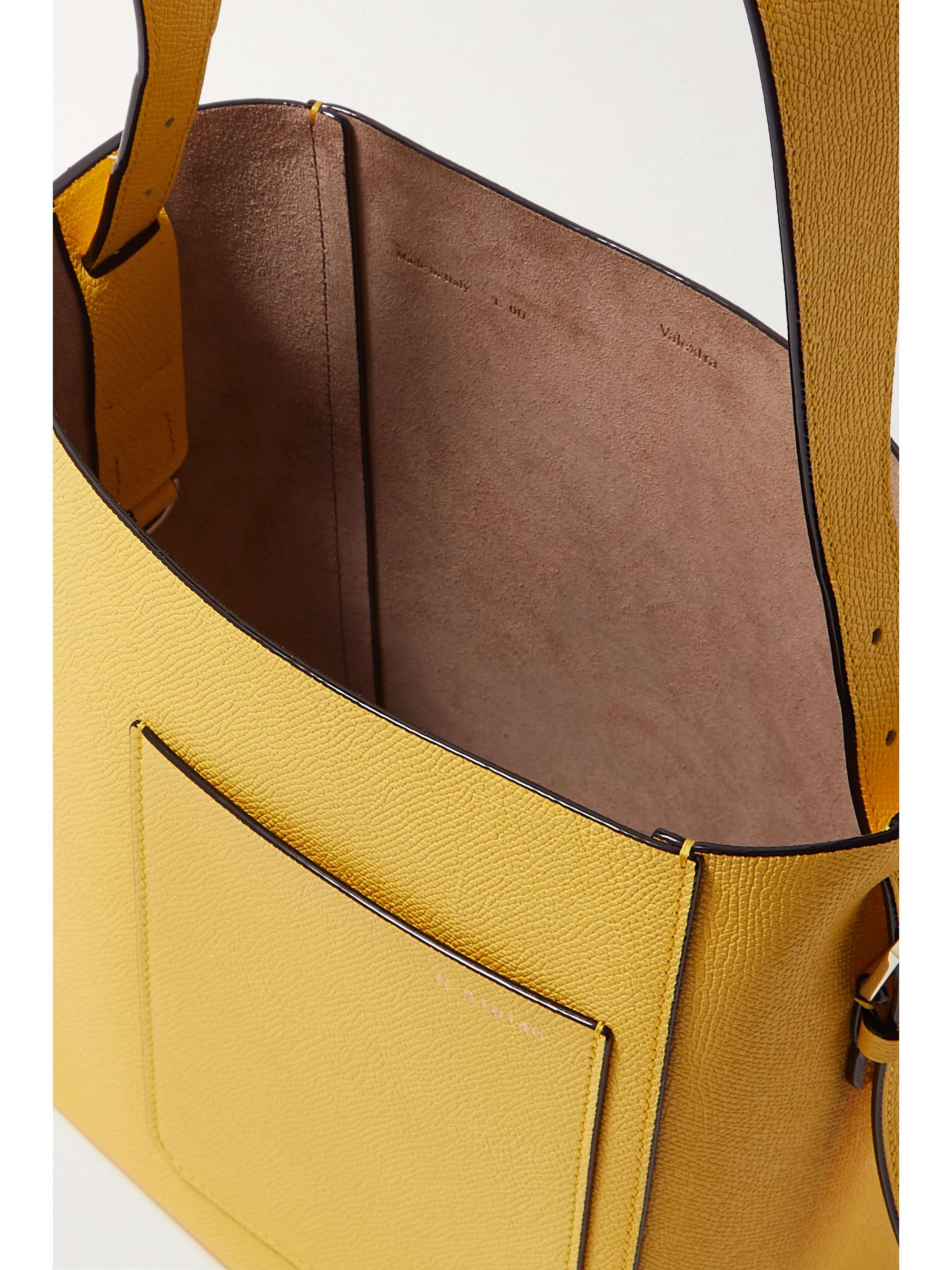 VALEXTRA Secchiello printed textured-leather tote