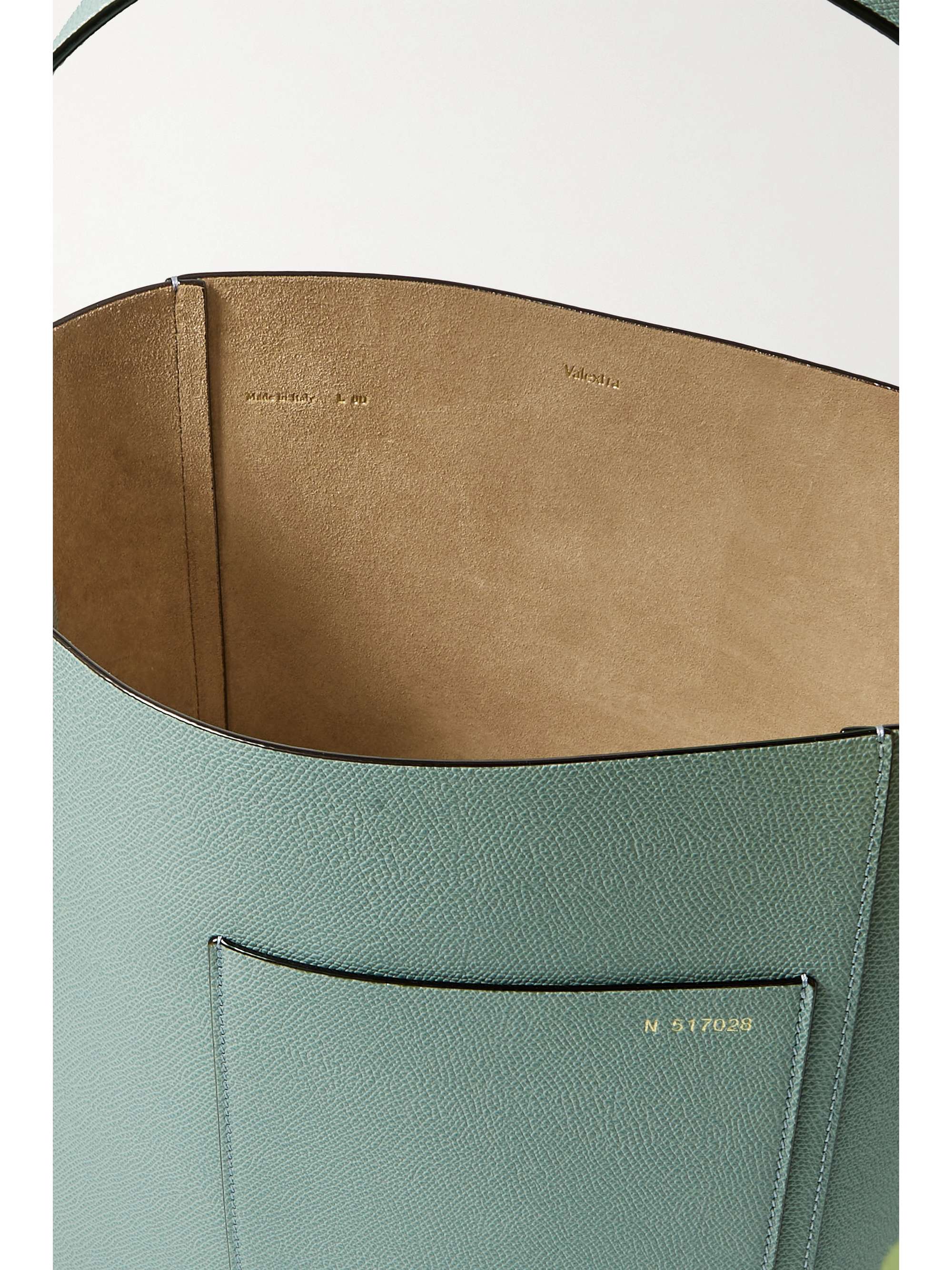 VALEXTRA Sac à main en cuir texturé Secchiello Medium