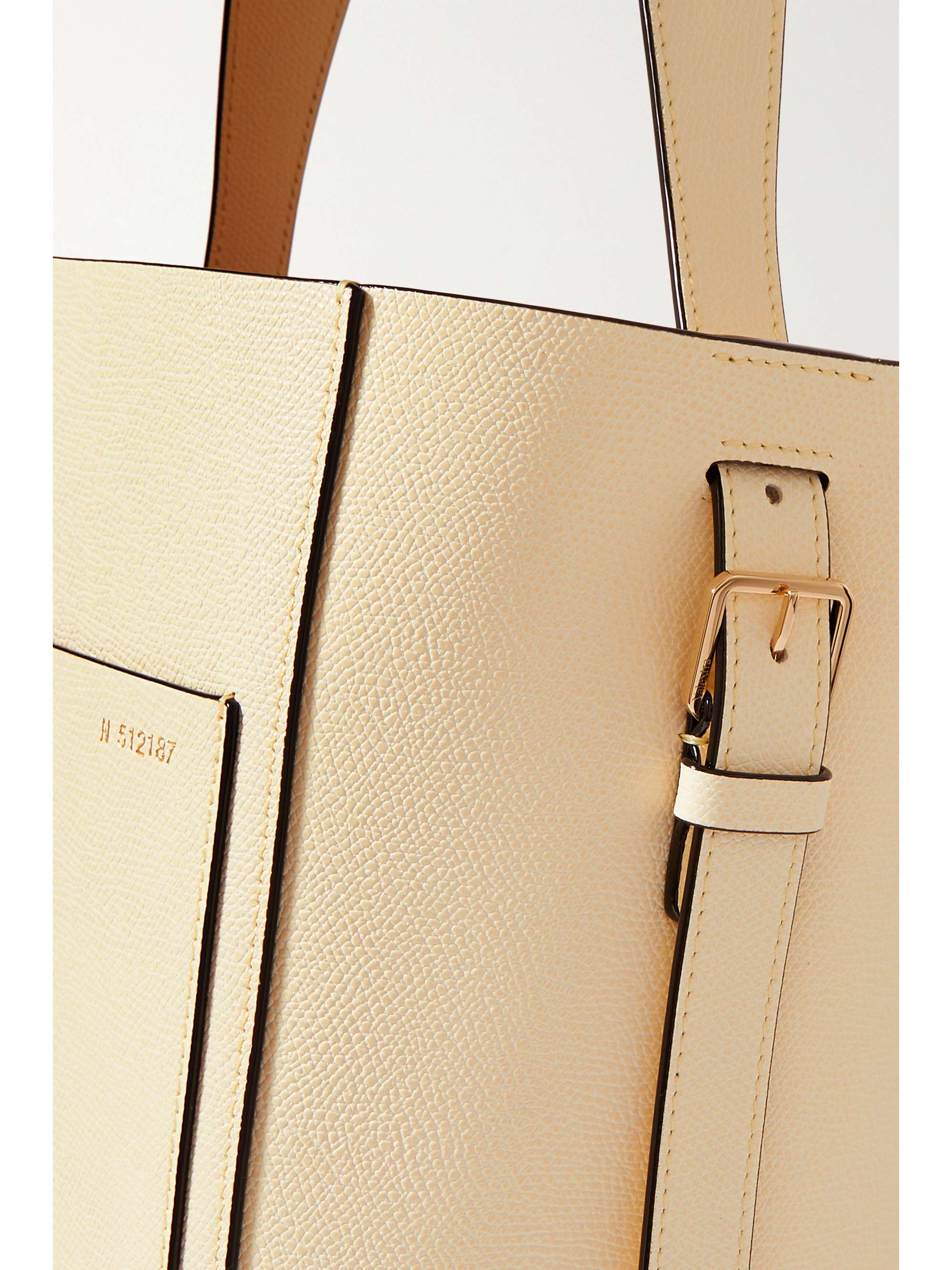 VALEXTRA Sac à main en cuir texturé Secchiello Medium