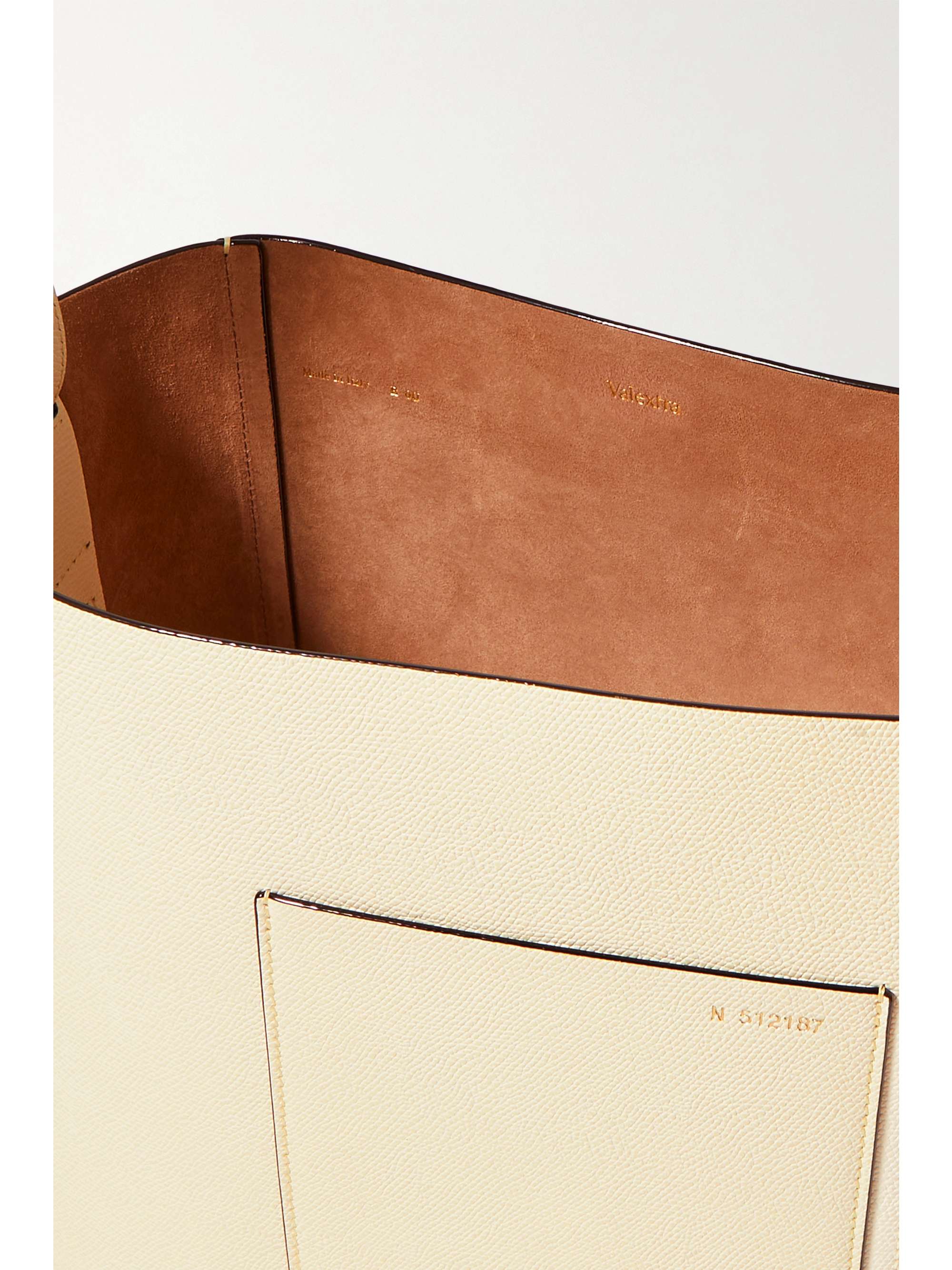 VALEXTRA Sac à main en cuir texturé Secchiello Medium