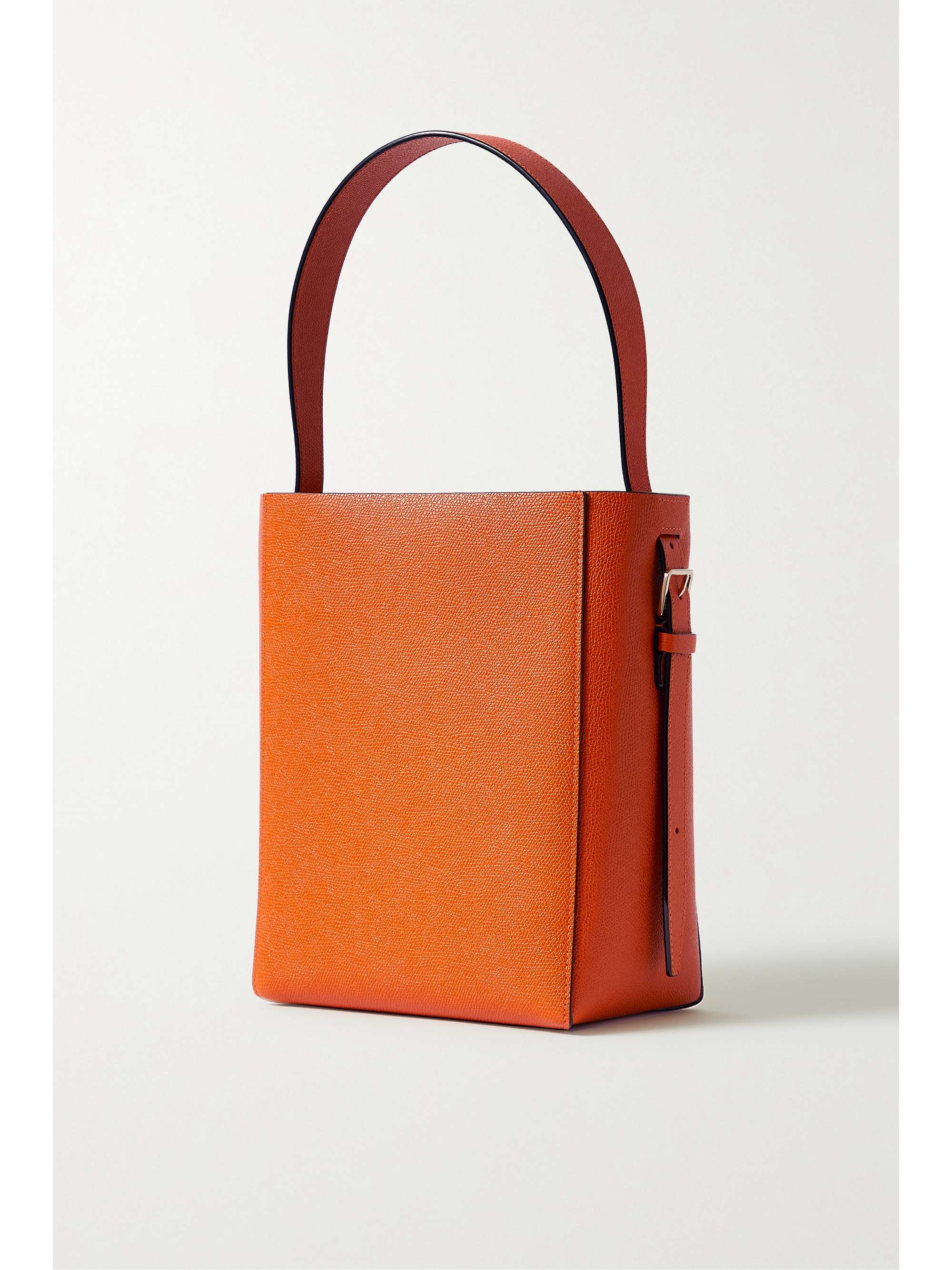 VALEXTRA Secchiello printed textured-leather tote
