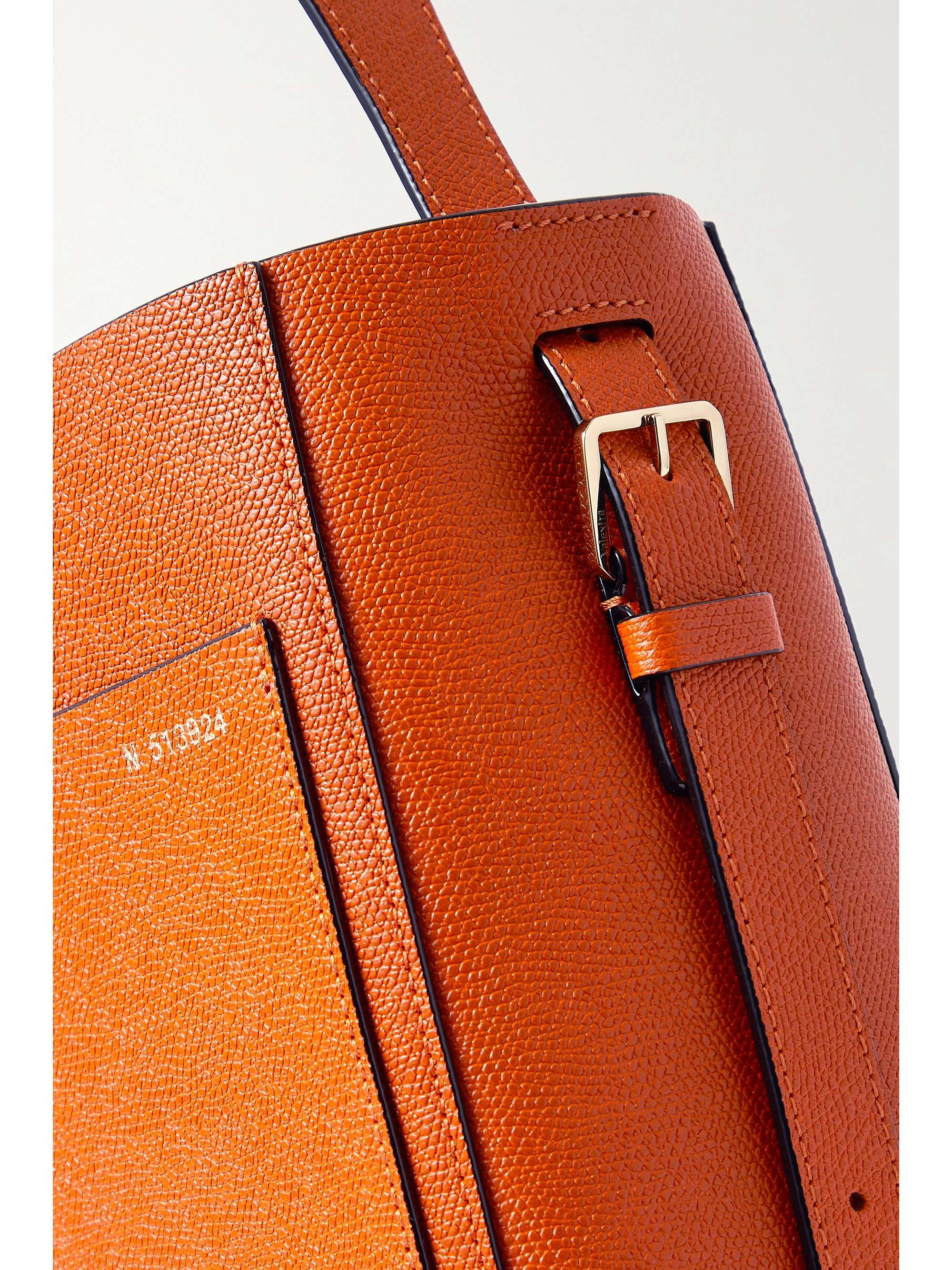 VALEXTRA Secchiello printed textured-leather tote