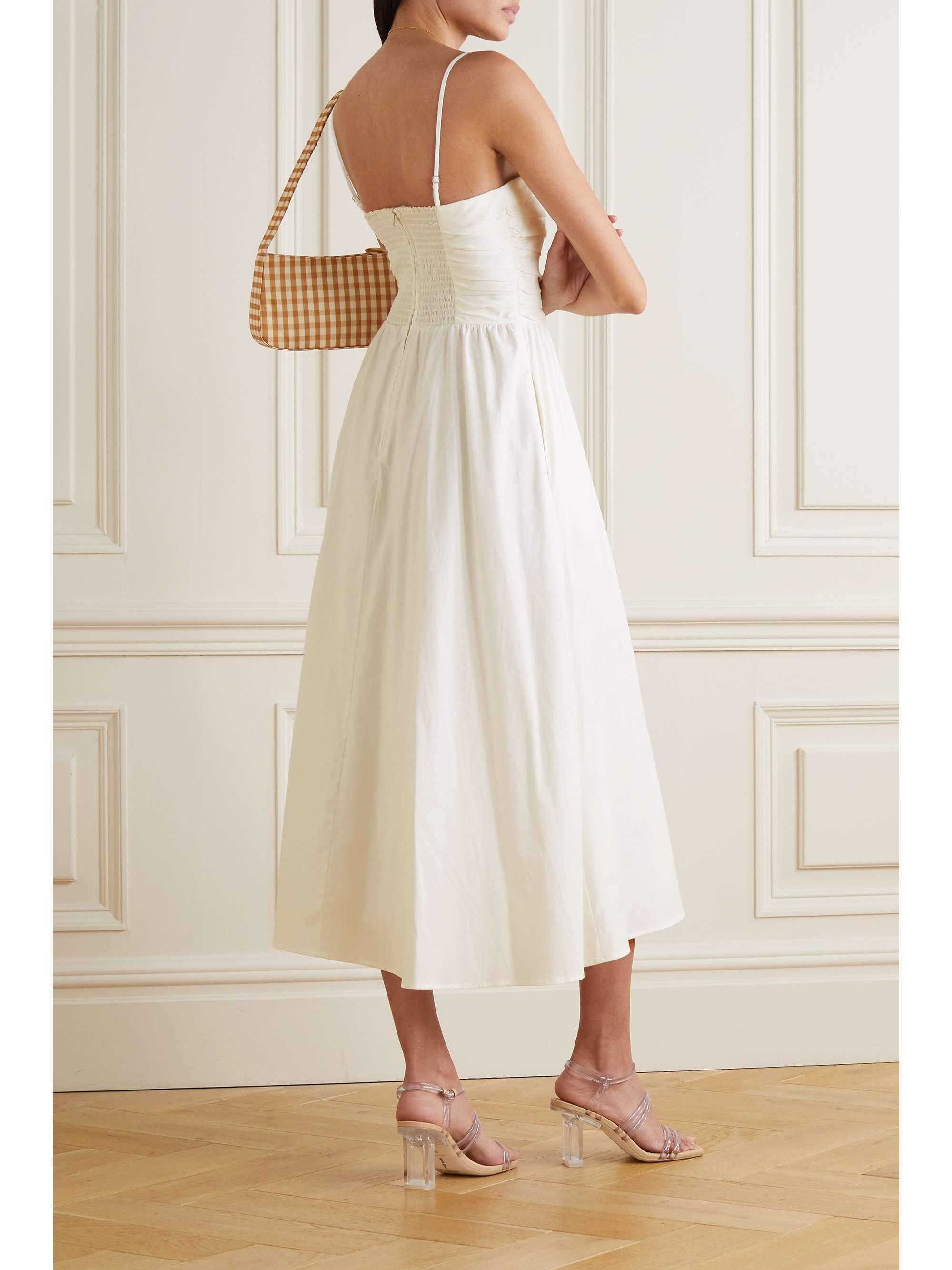 poplin midi dress | REFORMATION | NET 