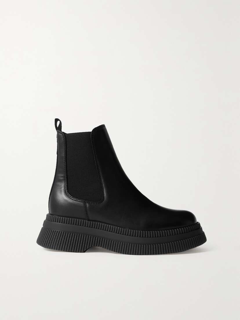 Ganni Leather Chelsea Boots