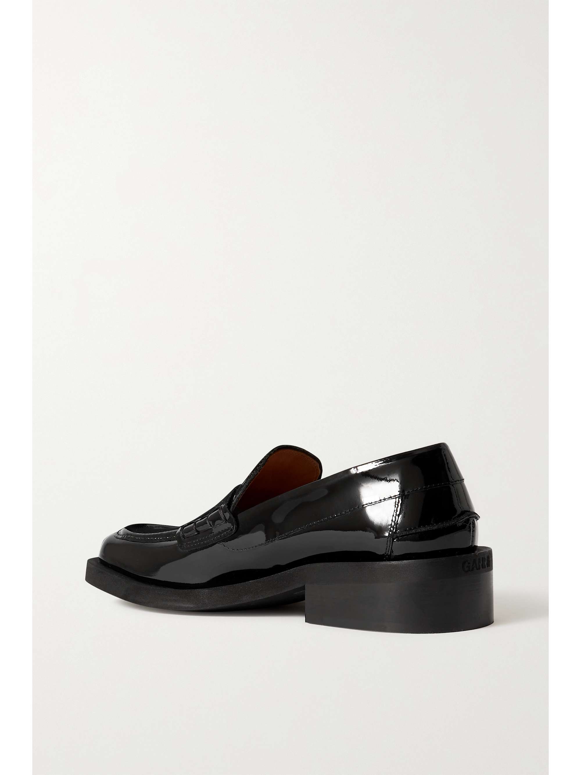 GANNI Patent-leather loafers