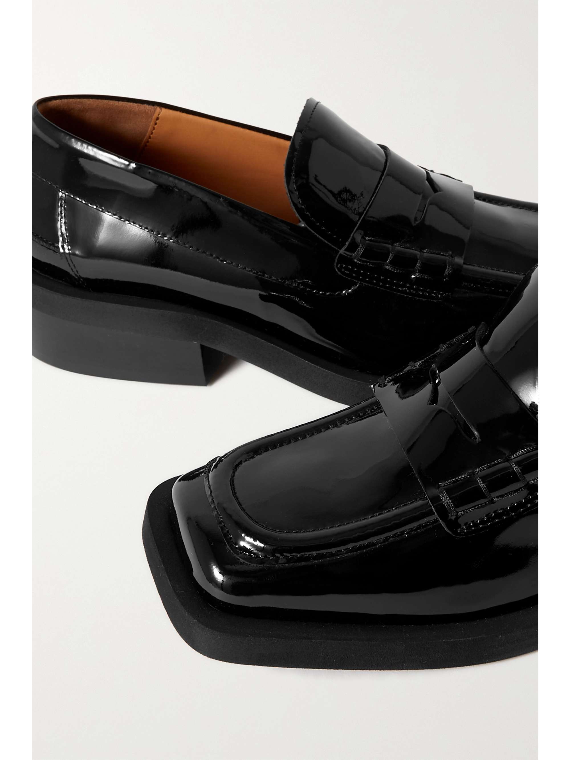 GANNI Patent-leather loafers