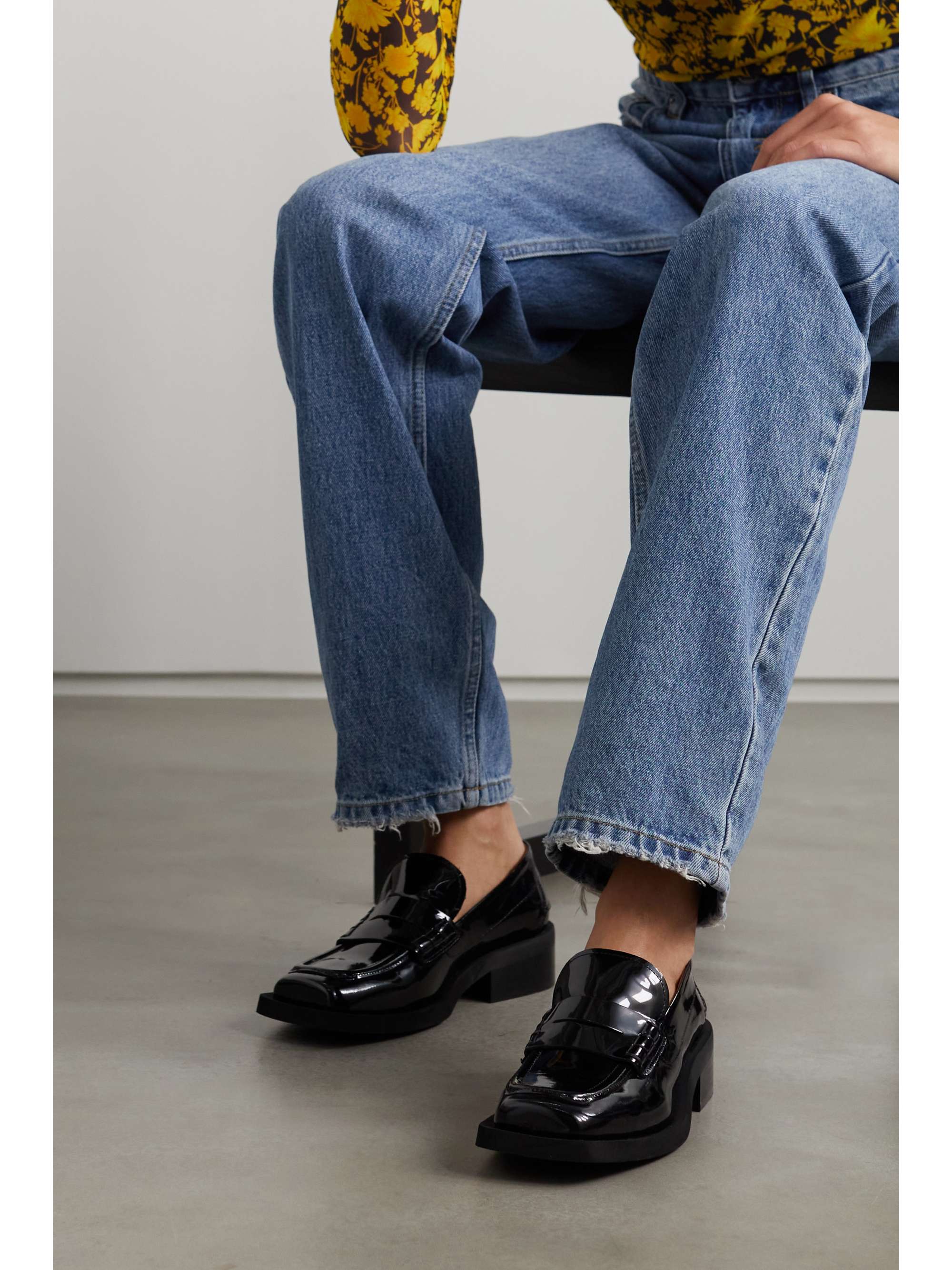 GANNI Patent-leather loafers