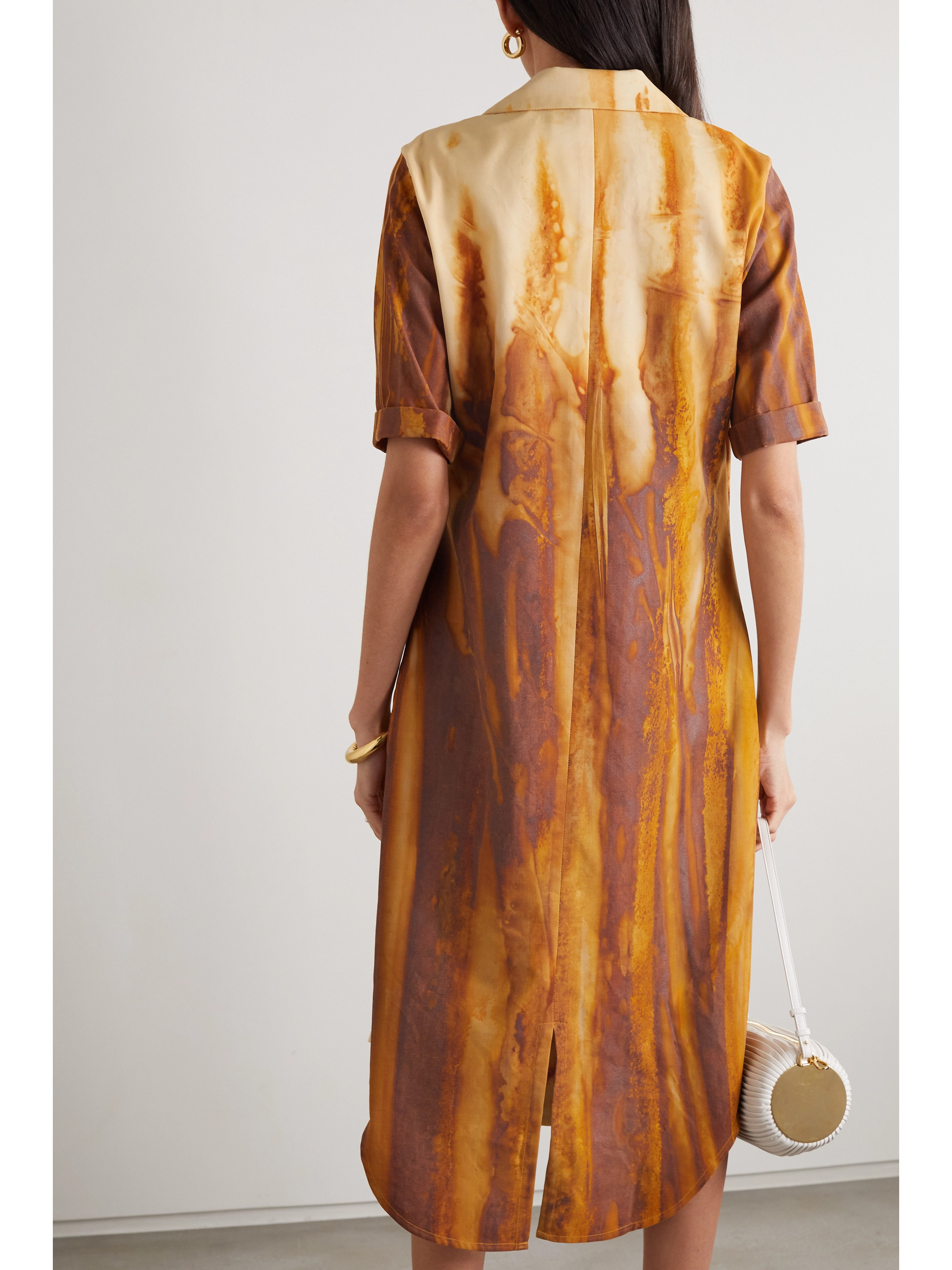Thebe Magugu Oxidized wool shirt dress thumbnail